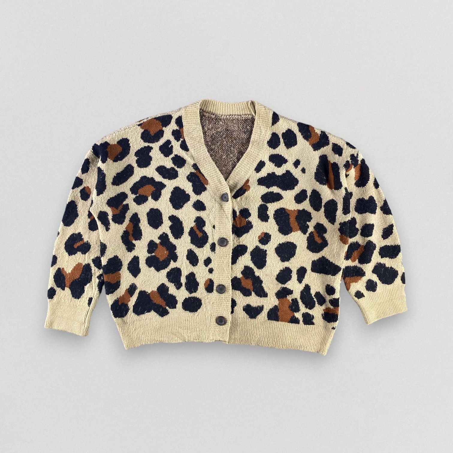 Vintage Vintage Leopard Knitwear Cardigan Size US L / EU 52-54 / 3 - 1 Thumbnail
