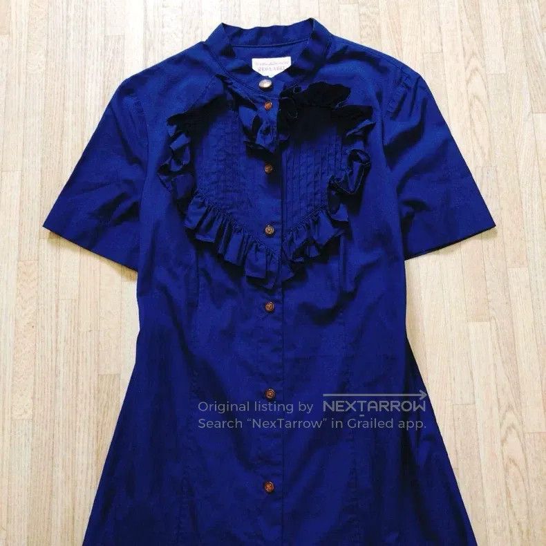 Vivienne Westwood Vivienne Westwood Navy blue ruffled heart dress Size L / US 10 / IT 46 - 3 Thumbnail