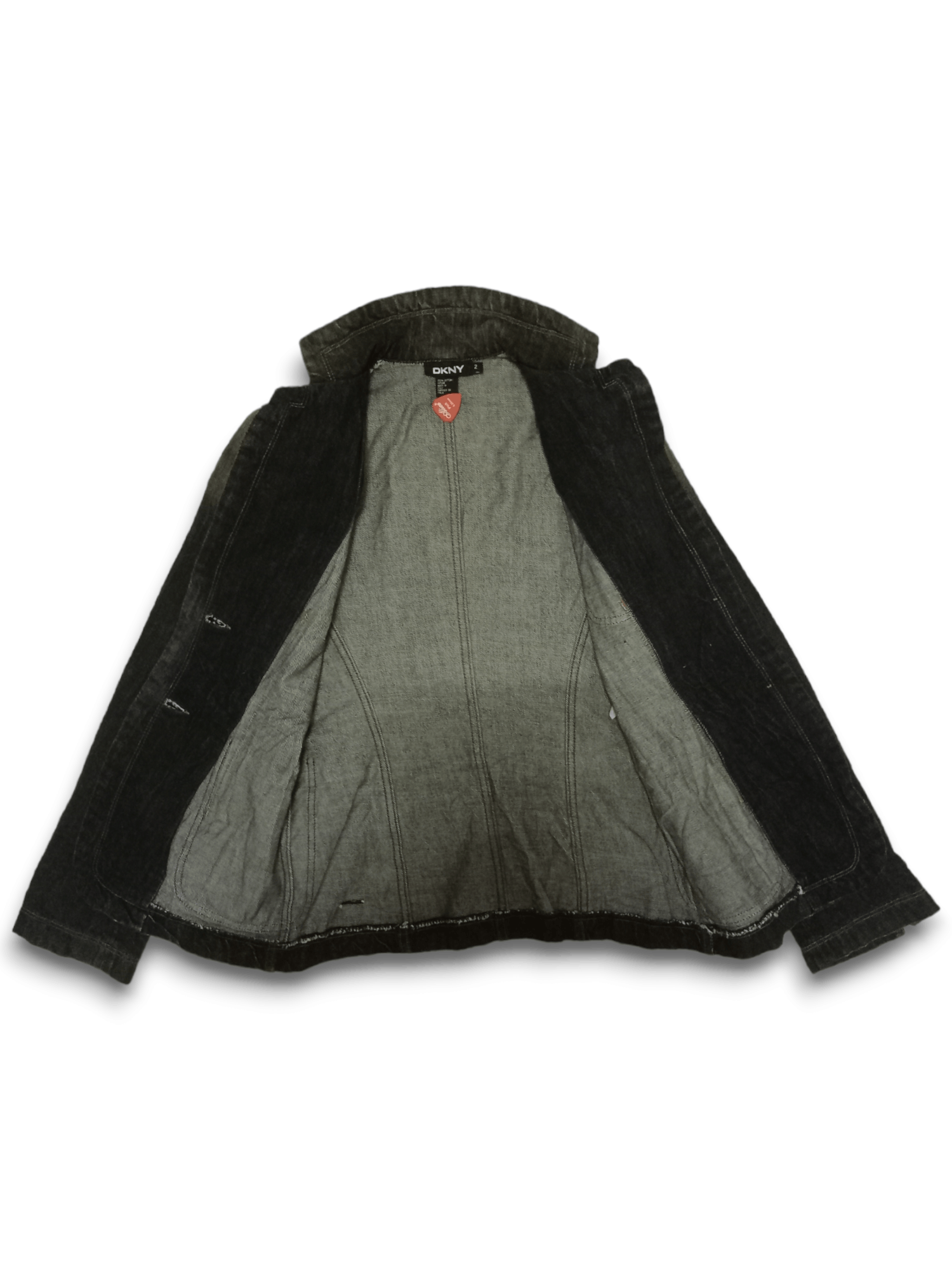 DKNY × Donna Karan Vintage DKNY Rusty Wash Denim Jacket Made in Italy Size M / US 6-8 / IT 42-44 - 4 Thumbnail