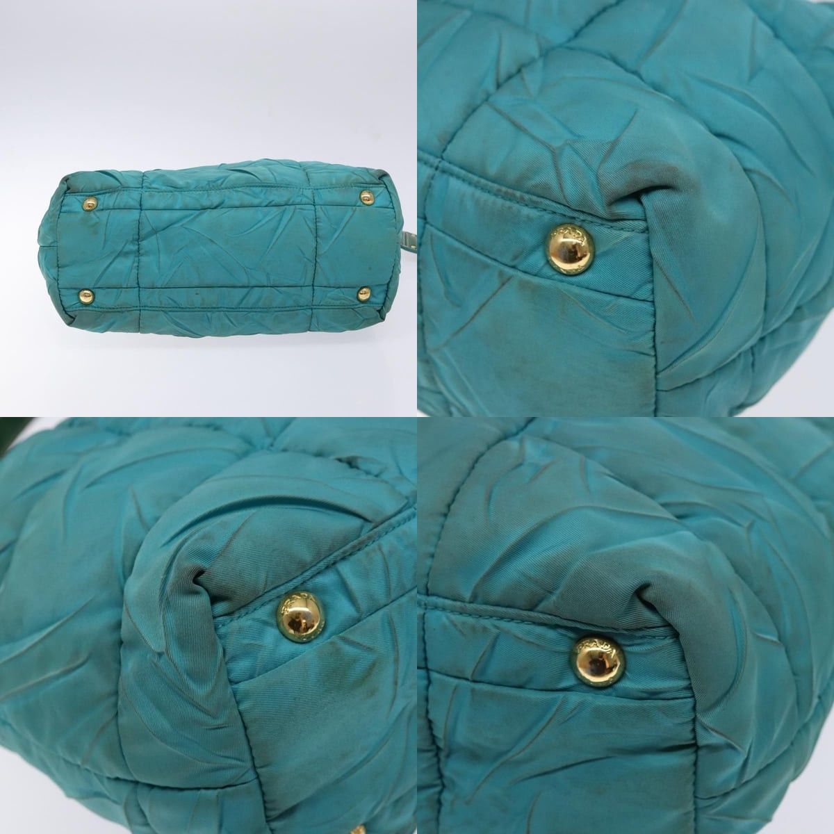 Prada PRADA Shoulder Bag Nylon Blue Gold Size ONE SIZE - 10 Thumbnail