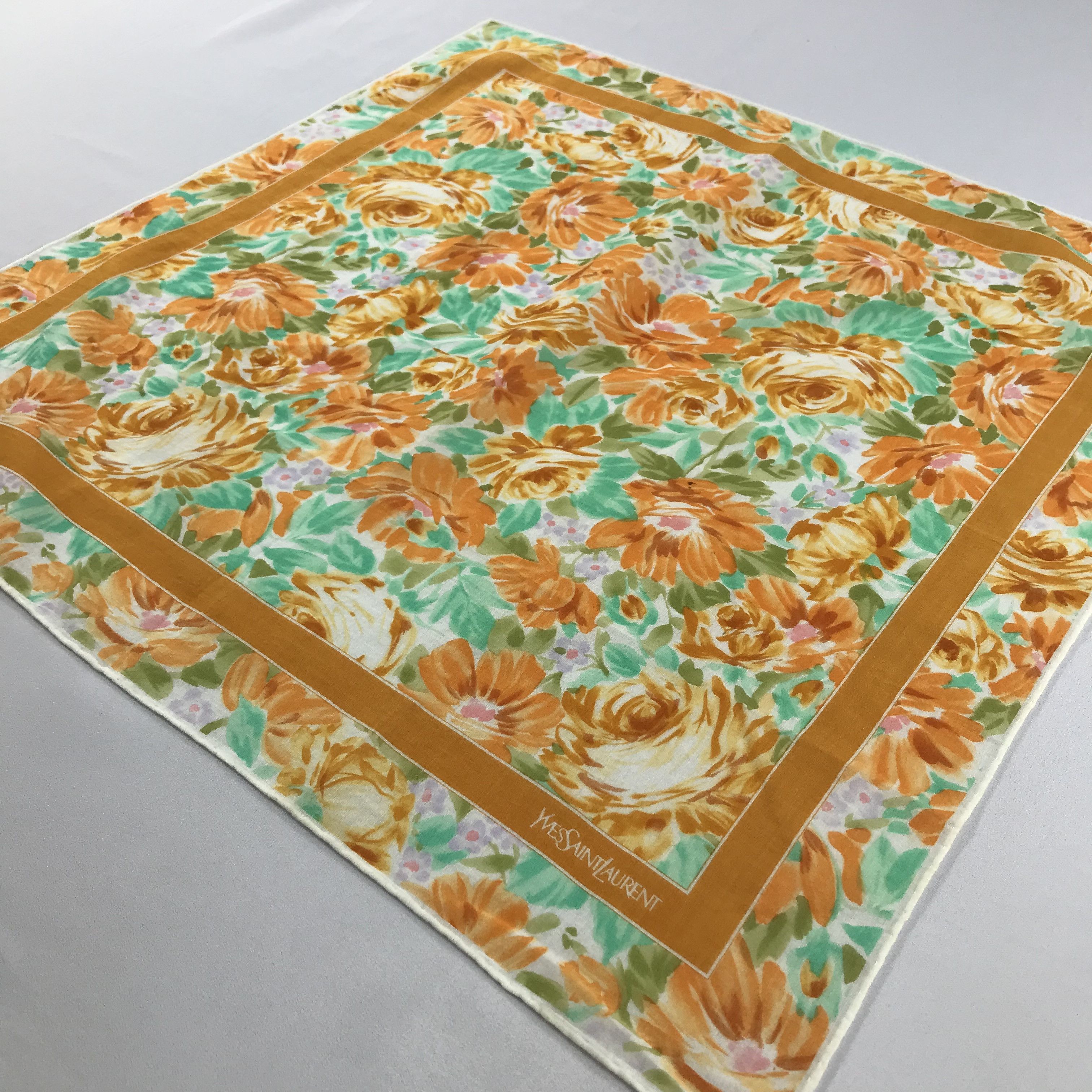 Vintage × Yves Saint Laurent Yves Saint Laurent Bandana / Handkerchief/Neckerchief -S2295 Size ONE SIZE - 2 Thumbnail