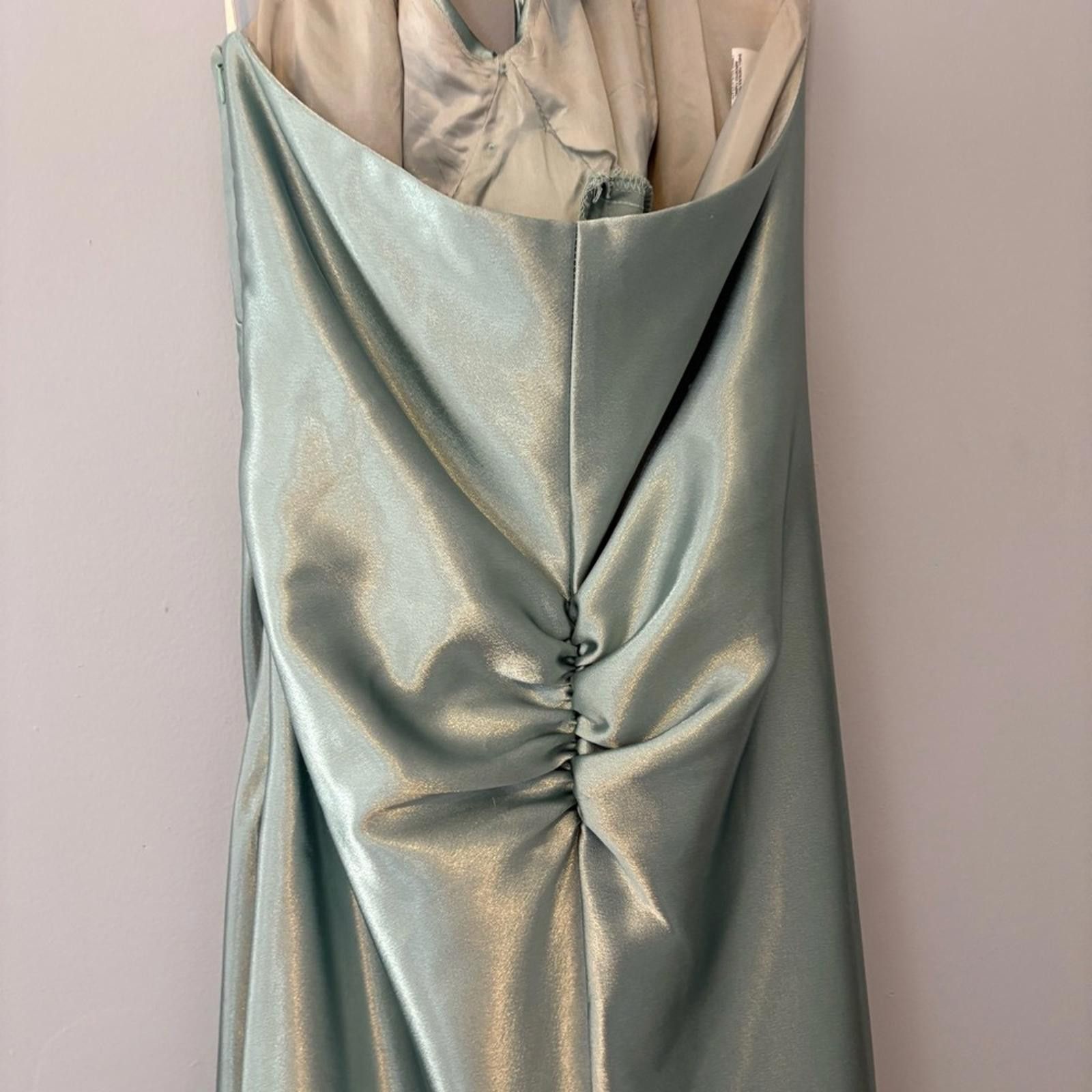 Designer Vintage Jessica McClintock Gunne Sax Halter Gown Size L / US 10 / IT 46 - 5 Thumbnail