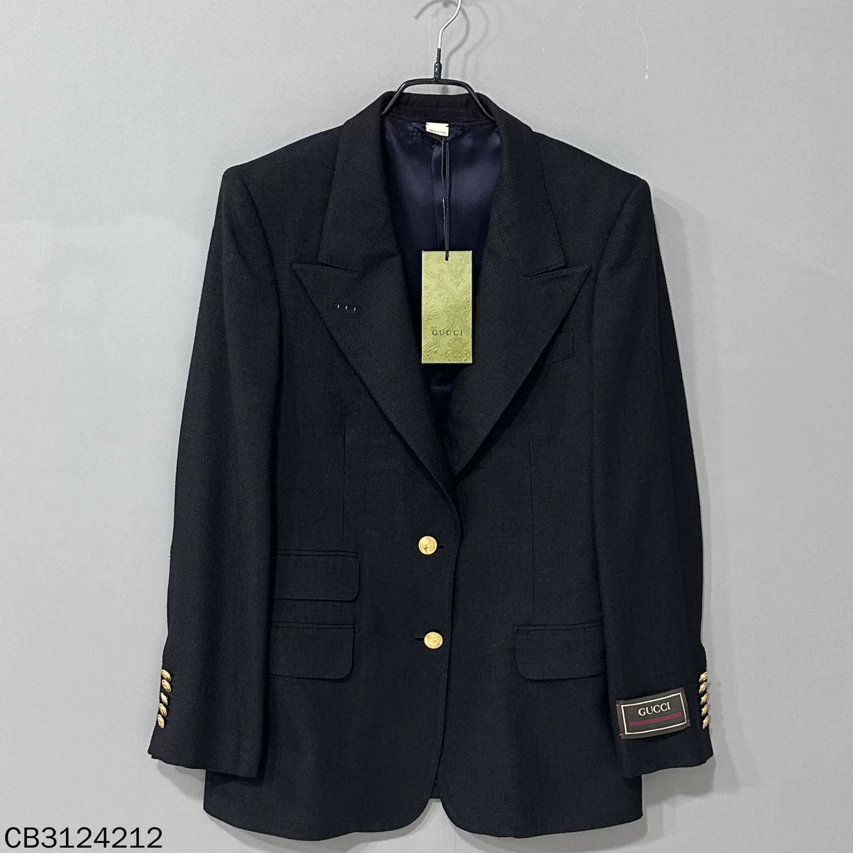 Gucci GUCCI new cuff logo gold buttons blazer 42 Size M / US 6-8 / IT 42-44 - 1 Thumbnail