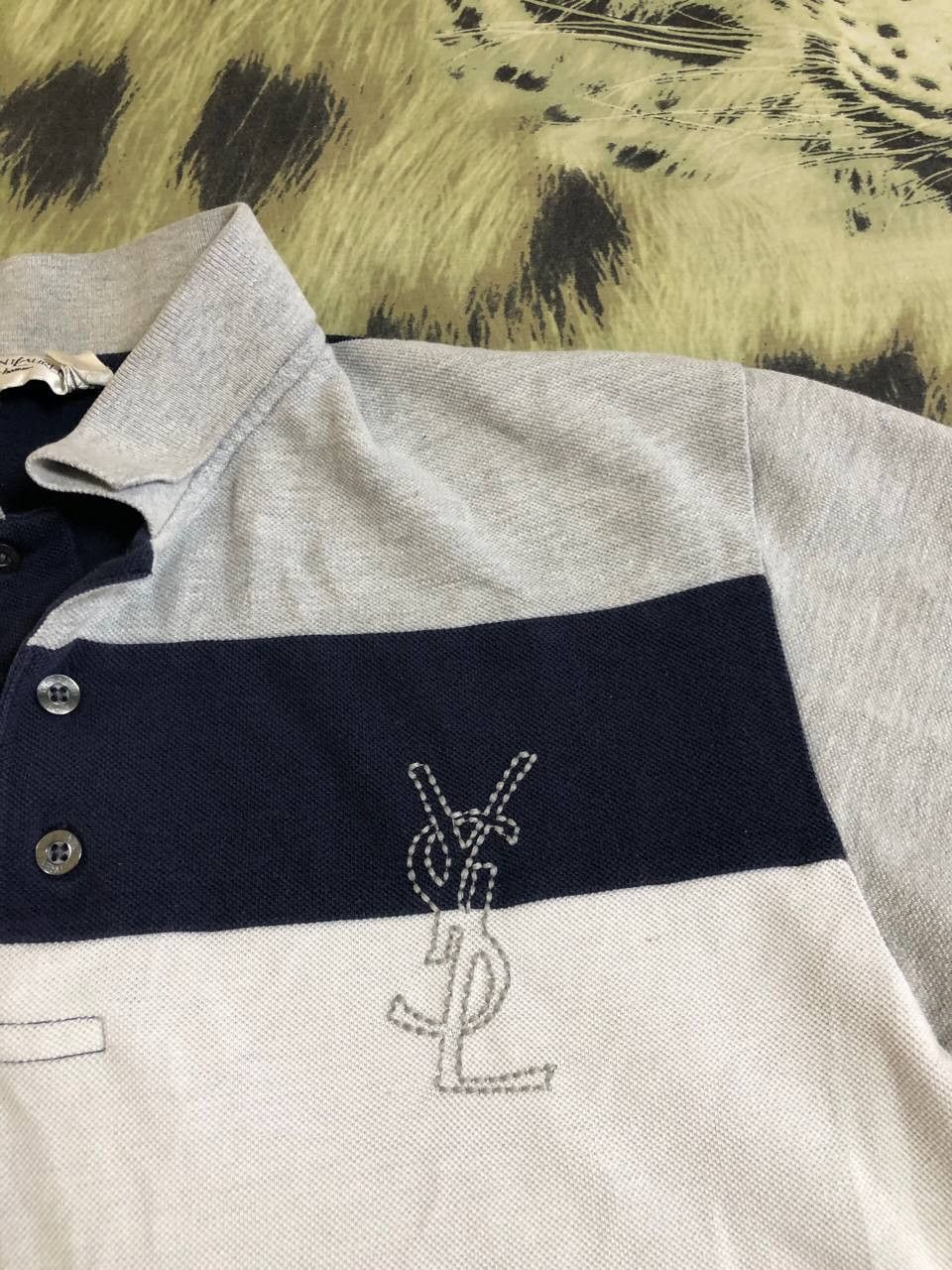 Yves Saint Laurent Yves Saint Laurent Big Logo Polo Shirt Short Sleeve YSL Size US M / EU 48-50 / 2 - 11 Thumbnail