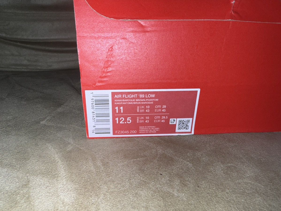 Nike Nike Air Flight ‘89 Low Khaki Suede, w/OG Box, NEW size 11 Size US 11 / EU 44 - 3 Thumbnail