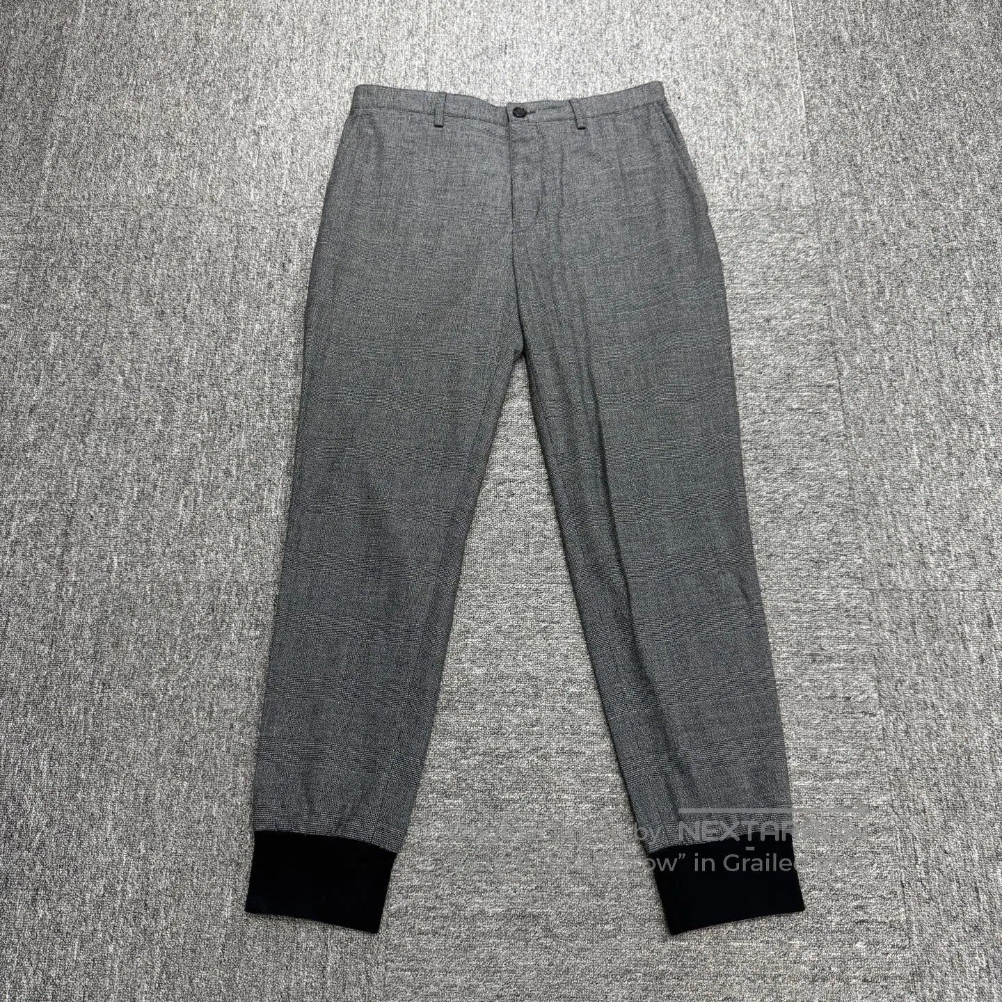 Burberry BURBERRY Grid-pattern wool casual pants| Size US 34 / EU 50 - 1 Thumbnail