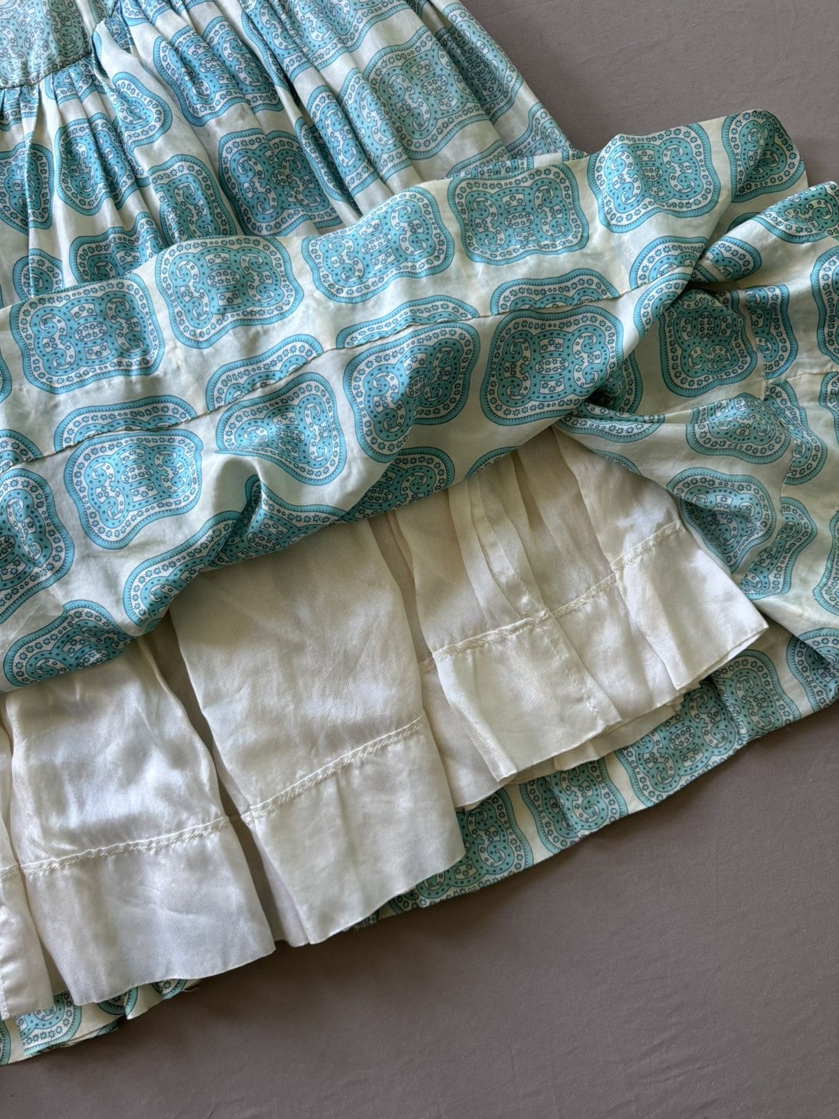 Other Vintage 1950s Jomax Printed Princess Party Dress Size M / US 6-8 / IT 42-44 - 4 Thumbnail
