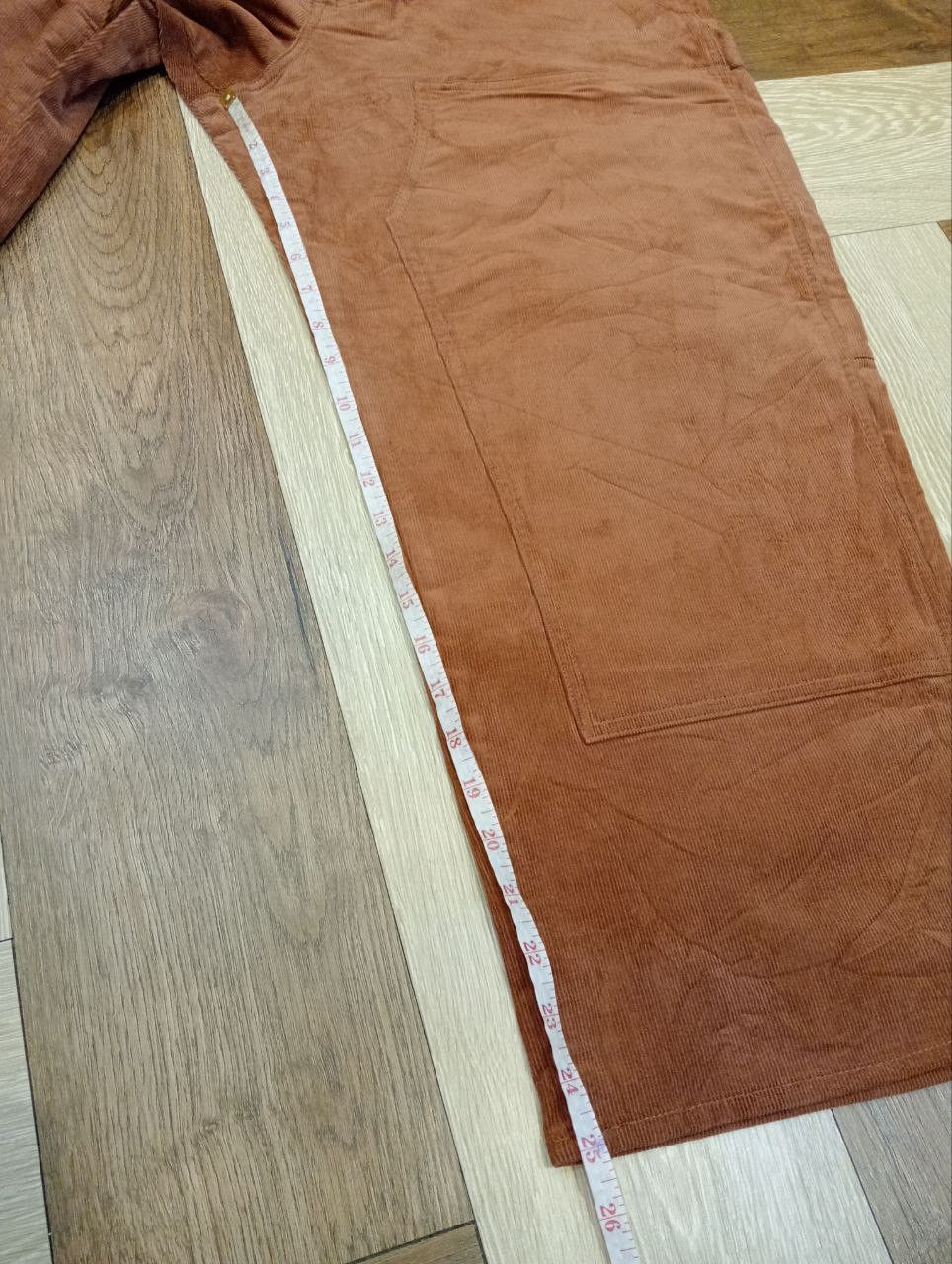 GU GU JAPAN DOUBLE KNEE WIDE BAGGY CORDUROY PANTS Size US 35 - 12 Thumbnail