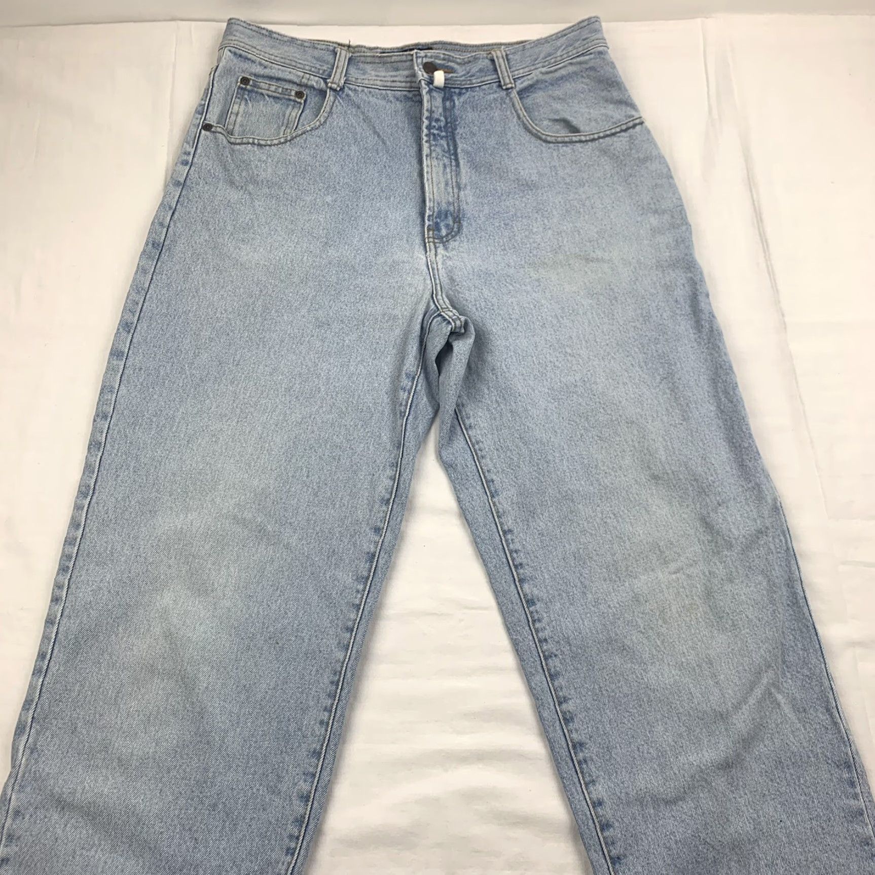 Denime VINTAGE Structure Jeans Men Adult 34 Blue Denim Straight Regular Fit 90s 33in Inseam Size US 34 / EU 50 - 2 Thumbnail