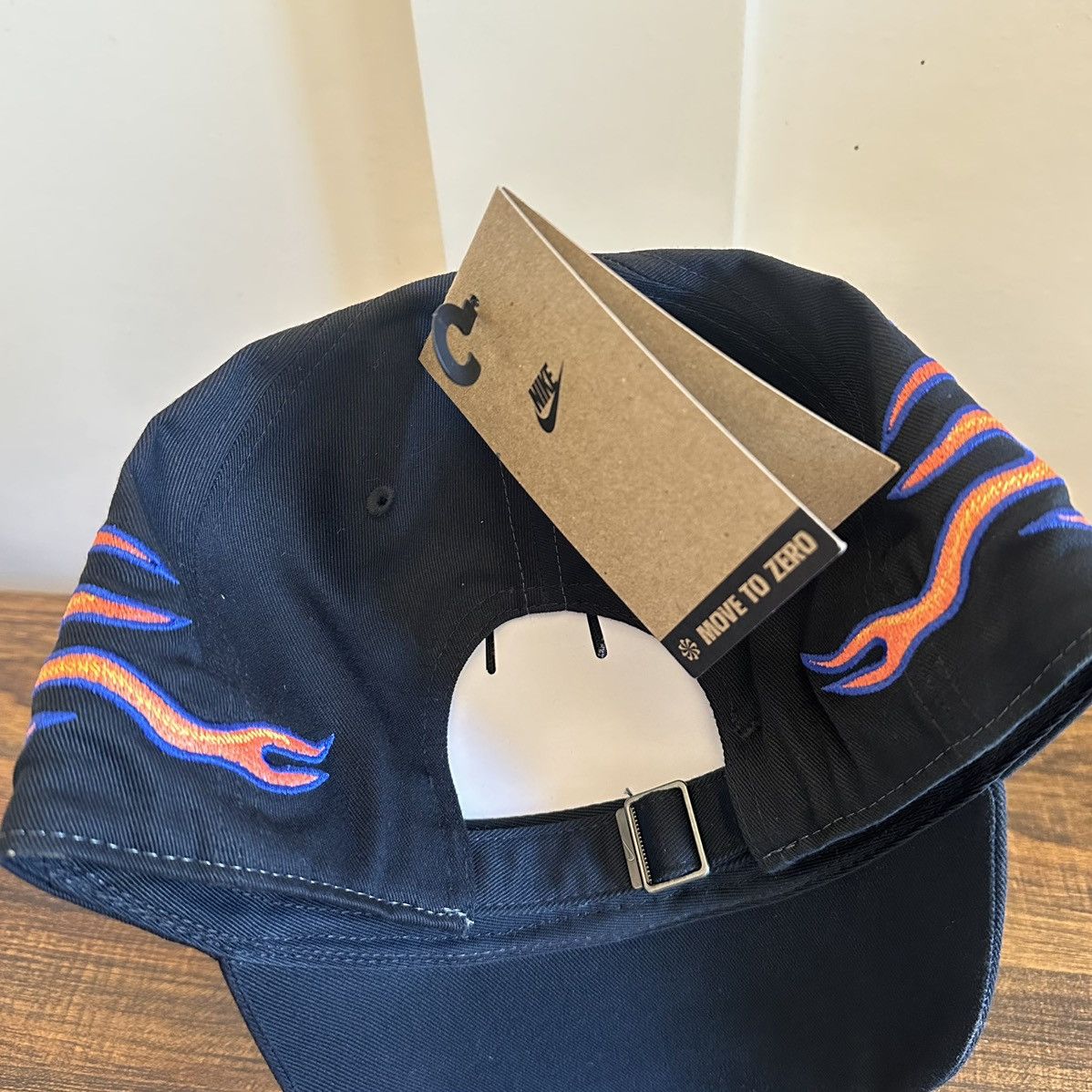 Nike × Vintage Nike Club Cap Structured OG Flame Hat Size L/XL Black NEW Size ONE SIZE - 4 Thumbnail