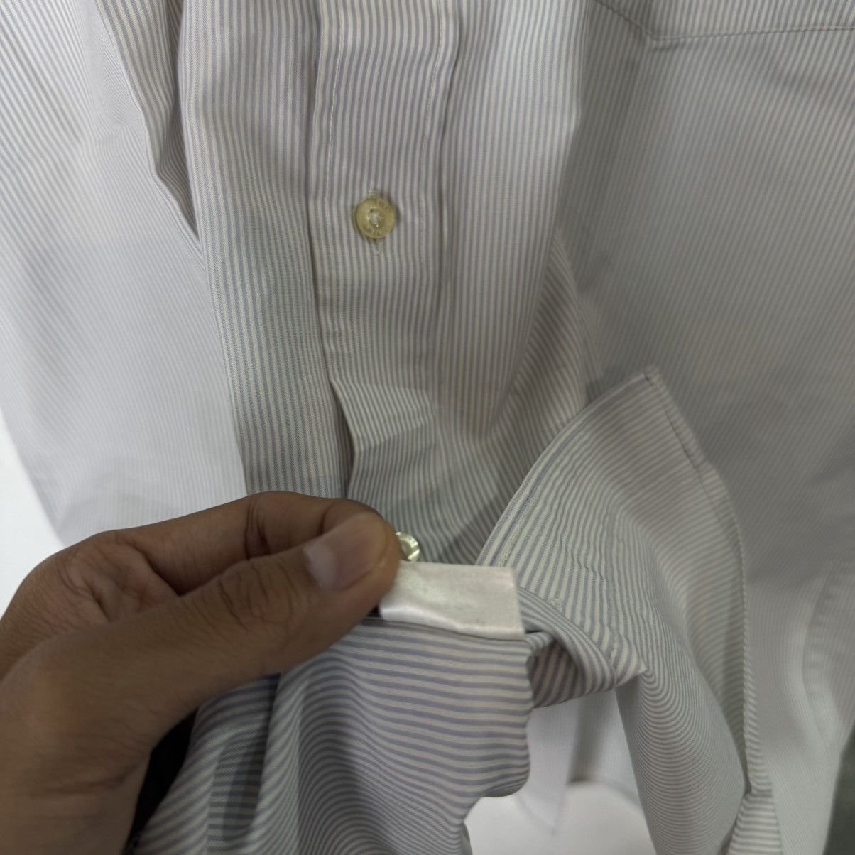 Yves Saint Laurent Vintage YvesSaintLaurent stripe pocket shortsleeve shirt Size US L / EU 52-54 / 3 - 5 Thumbnail
