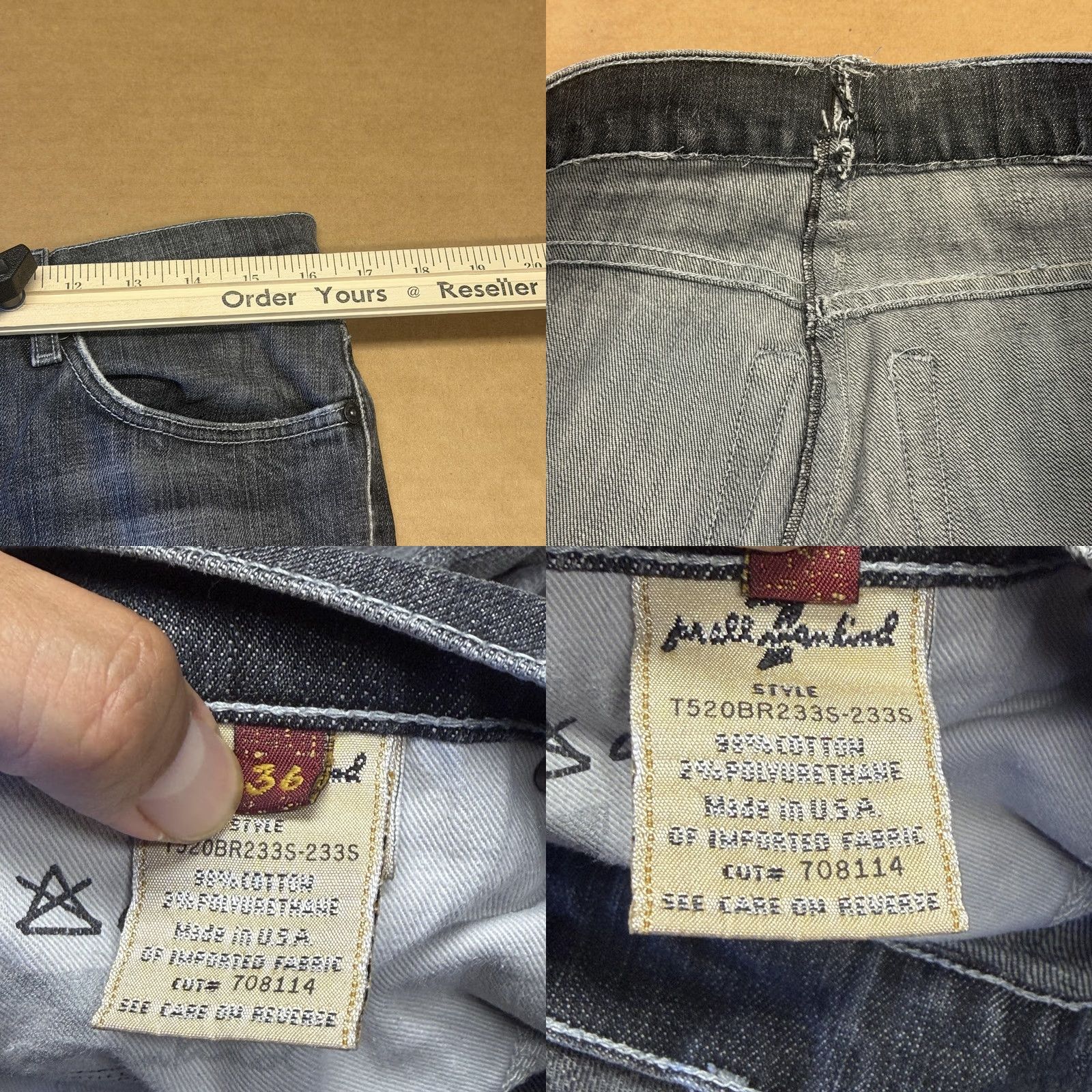 7 For All Mankind 7 For All Mankind Jeans Mens 32x29 Gray Medium Wash Straight Fit Stretch Denim Size US 32 / EU 48 - 8 Thumbnail