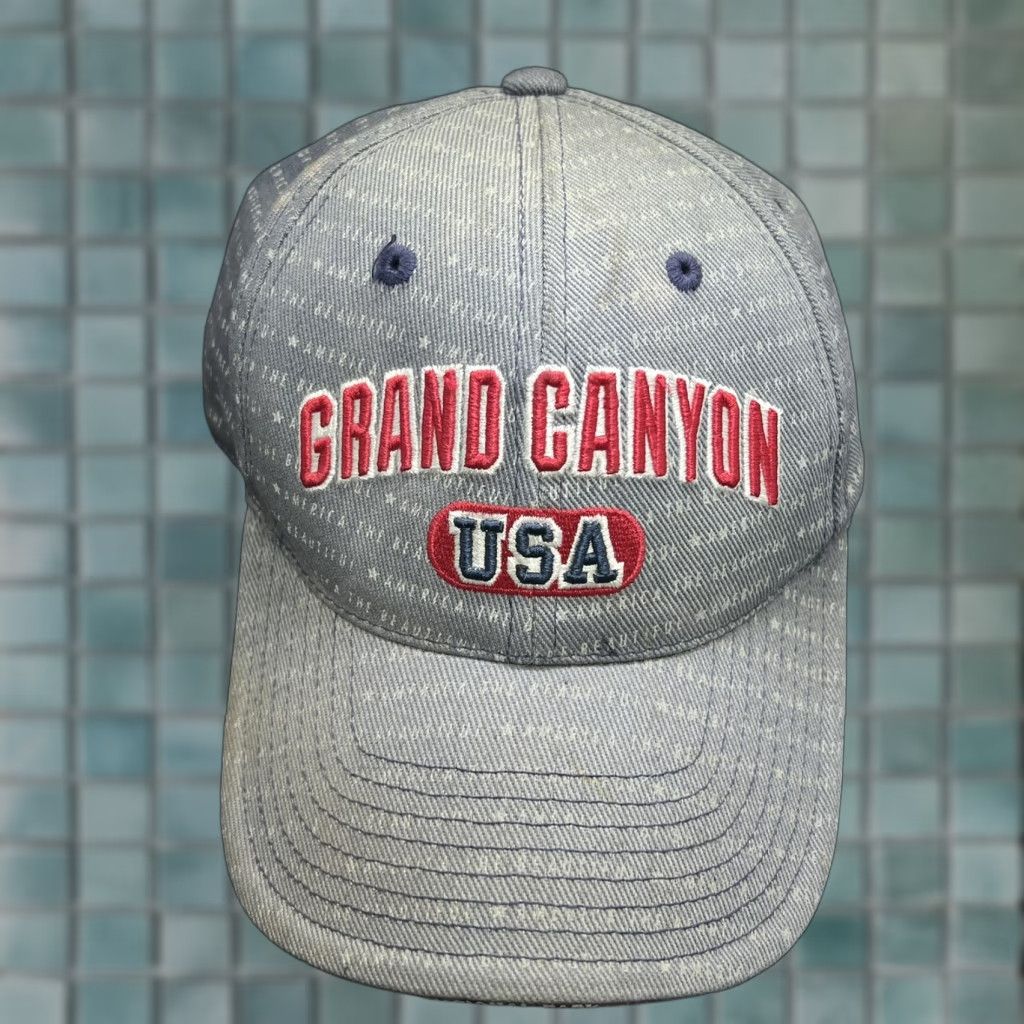 Vintage Grand Canyon USA Nat. Park Embroidered Logo Unisex Adults Adjustable One Size Blue Hat Cap Size US M / EU 48-50 / 2 - 1 Thumbnail