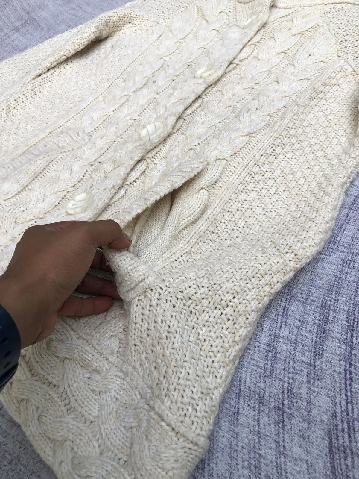 Aran Isles Knitwear × Designer Cardigan Plain Design Luxury Pattern With Pocket Size US M / EU 48-50 / 2 - 5 Thumbnail