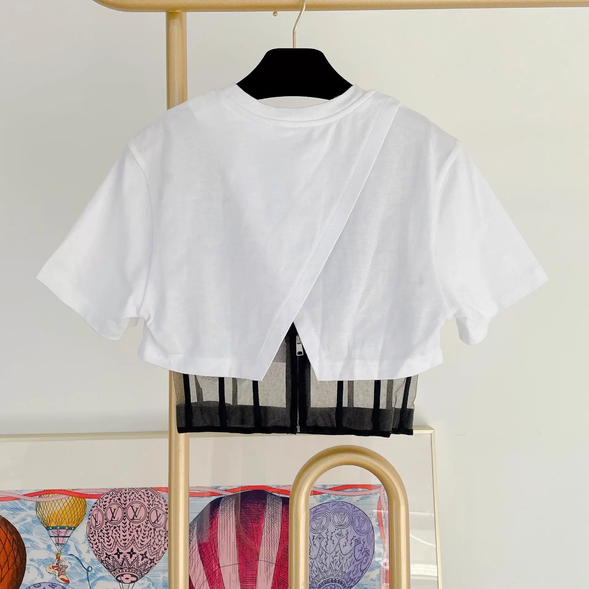 Alexander McQueen Alexander McQueen white fishbone short-sleeve top 38 Size XS / US 0-2 / IT 36-38 - 3 Thumbnail