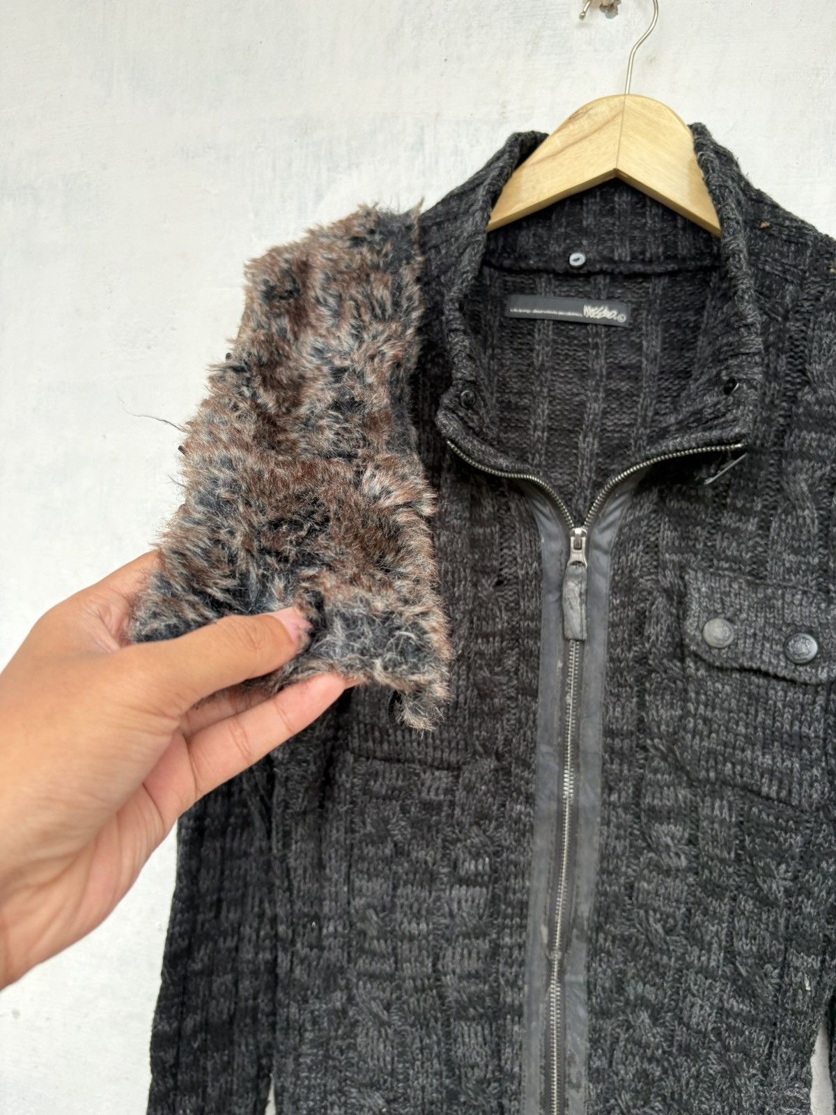 Japanese Brand Mossio Knitwear Fur Jacket Japanese Brand Size US M / EU 48-50 / 2 - 7 Thumbnail