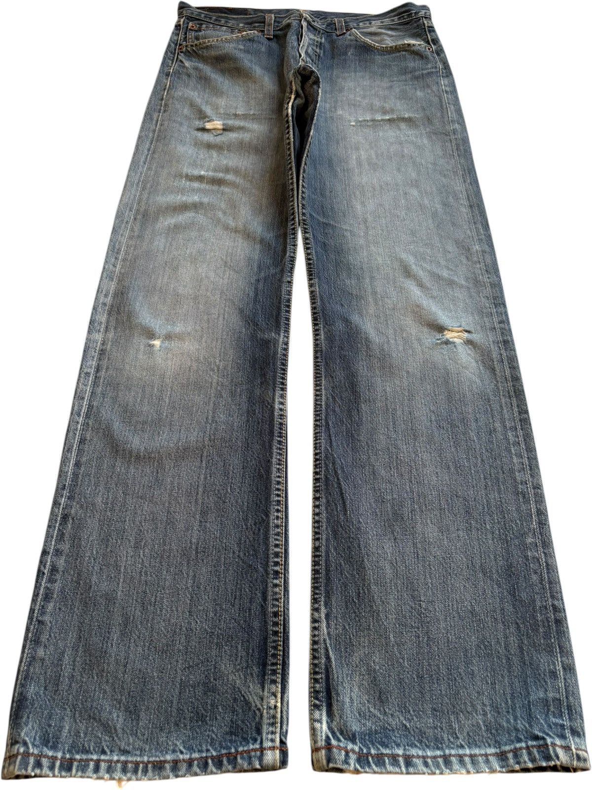 Levi's Vintage 90s Levis 501 Blue Wash Distressed Baggy Jeans Size US 32 / EU 48 - 1 Thumbnail
