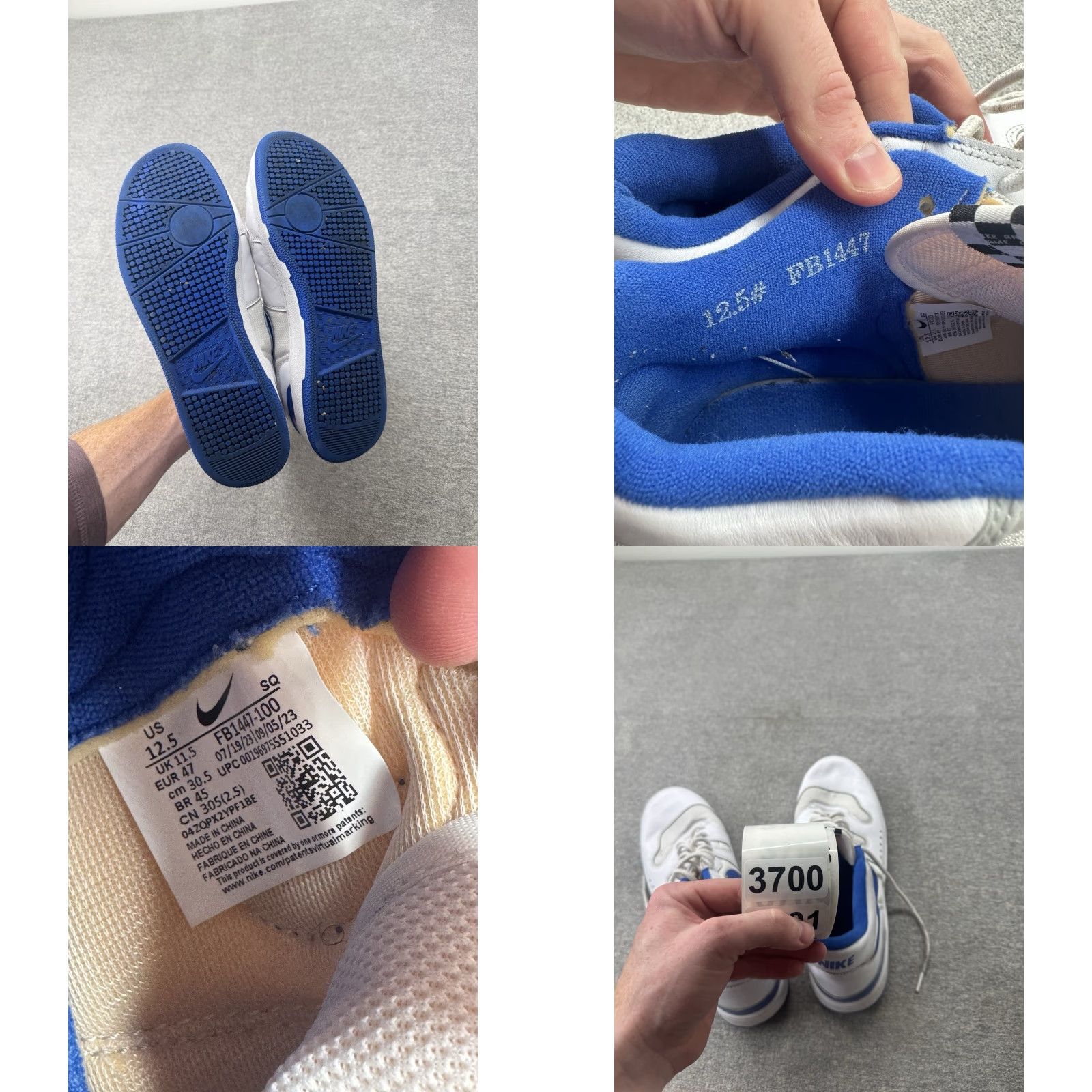 Nike Nike Mac Attack Sneaker Mens 12.5 White Blue Athletic Sneaker Basketball Cross Training Casual Footwear Nike Mac Attack FB1447-100 Oops Size US 12 / EU 45 - 8 Thumbnail