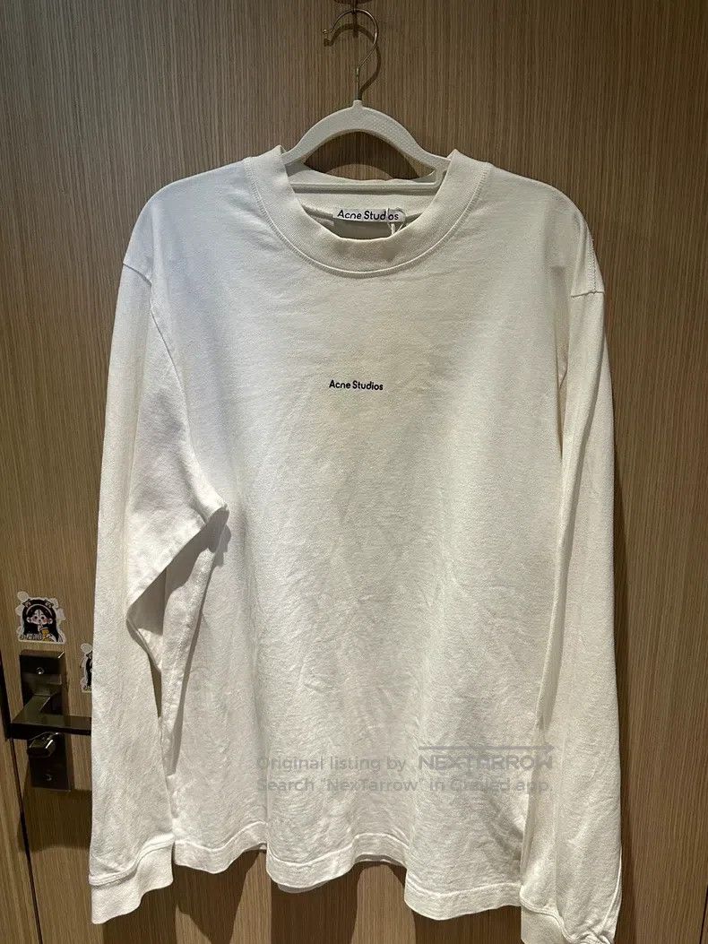 Acne Studios Acne Studios Logo Sweatshirt, White Size US M / EU 48-50 / 2 - 2 Thumbnail