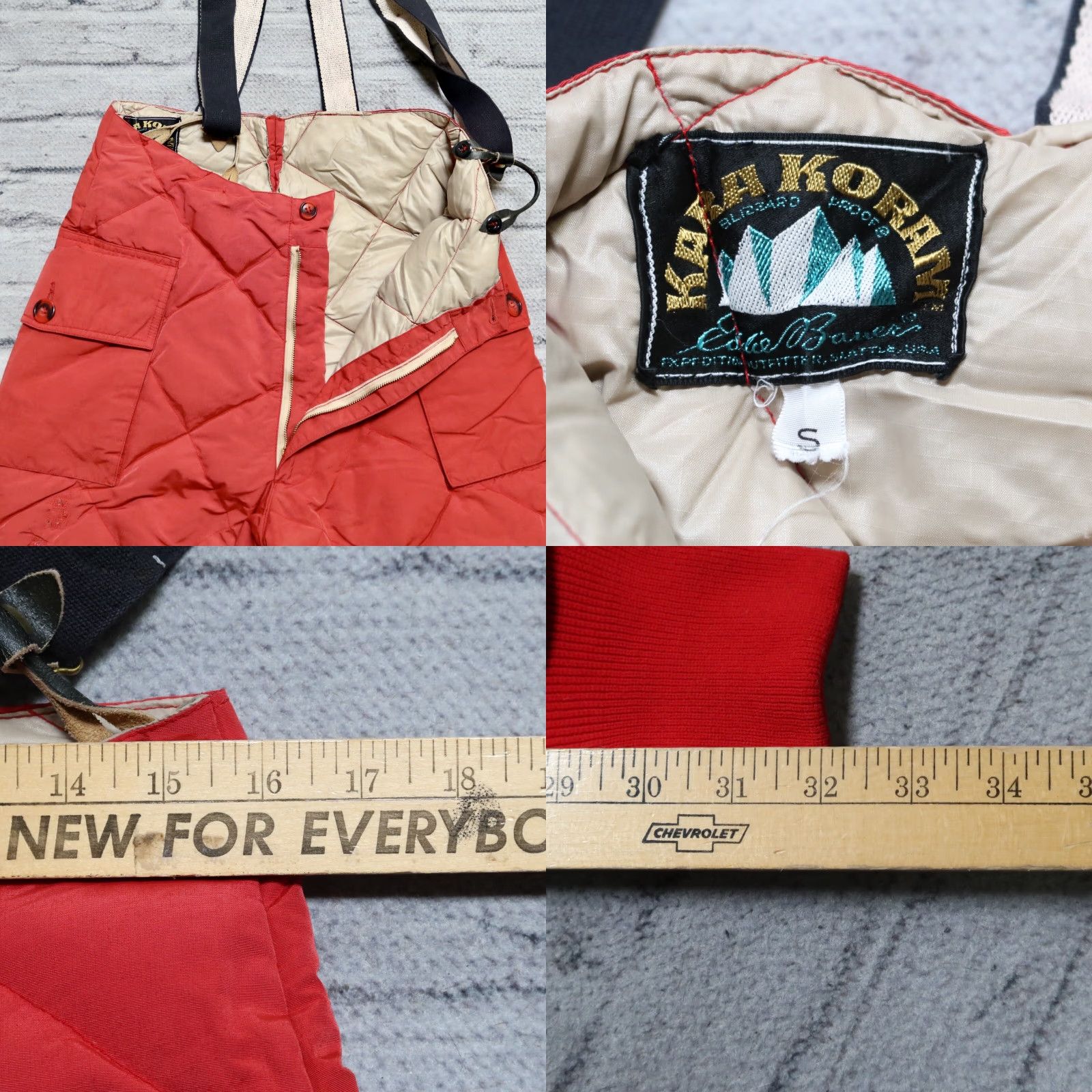 Eddie Bauer VINTAGE Eddie Bauer Pants Quilted Down Kara Koram Made in USA S Red Puffer Mens Size US 29 - 8 Thumbnail
