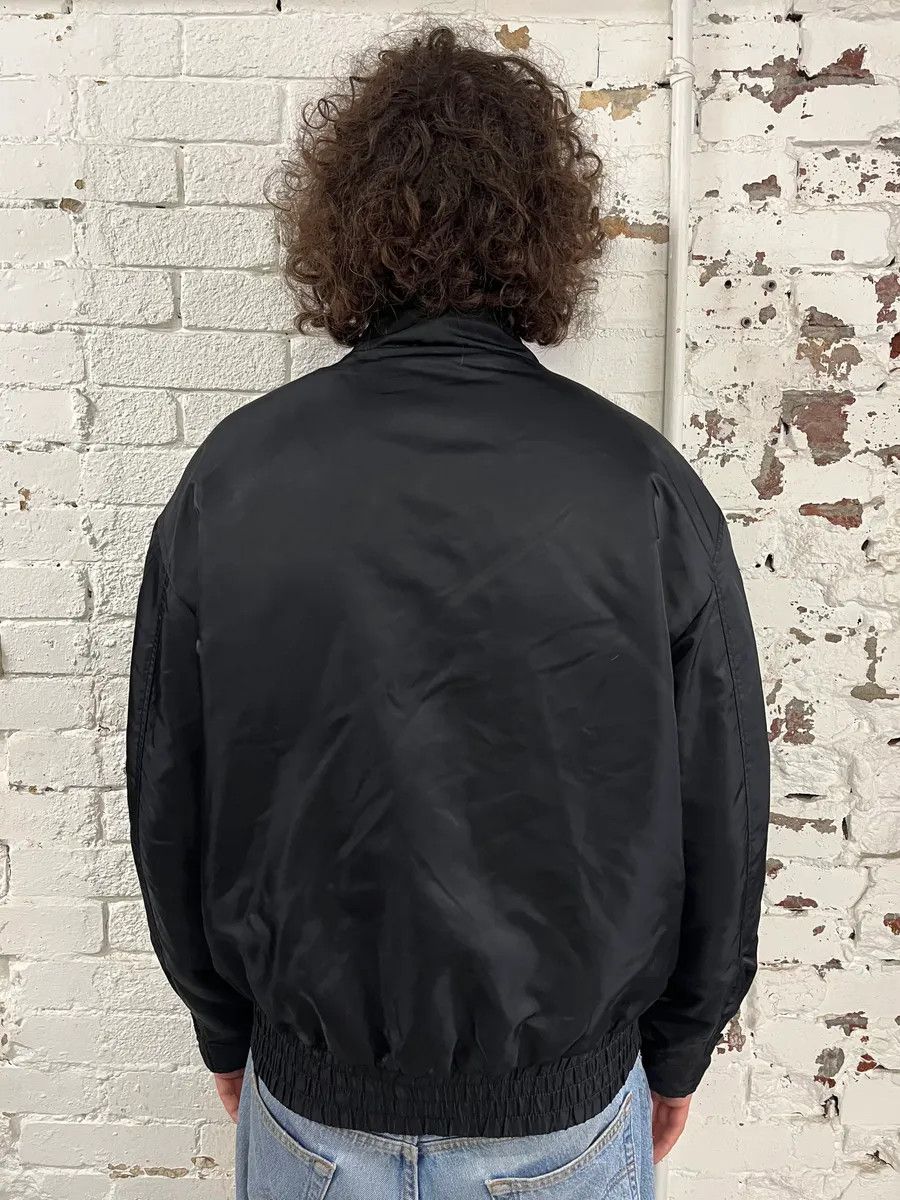 Moschino 2010s Moschino Black Nylon Ribbed Cuff Bomber Jacket Size US M / EU 48-50 / 2 - 3 Thumbnail