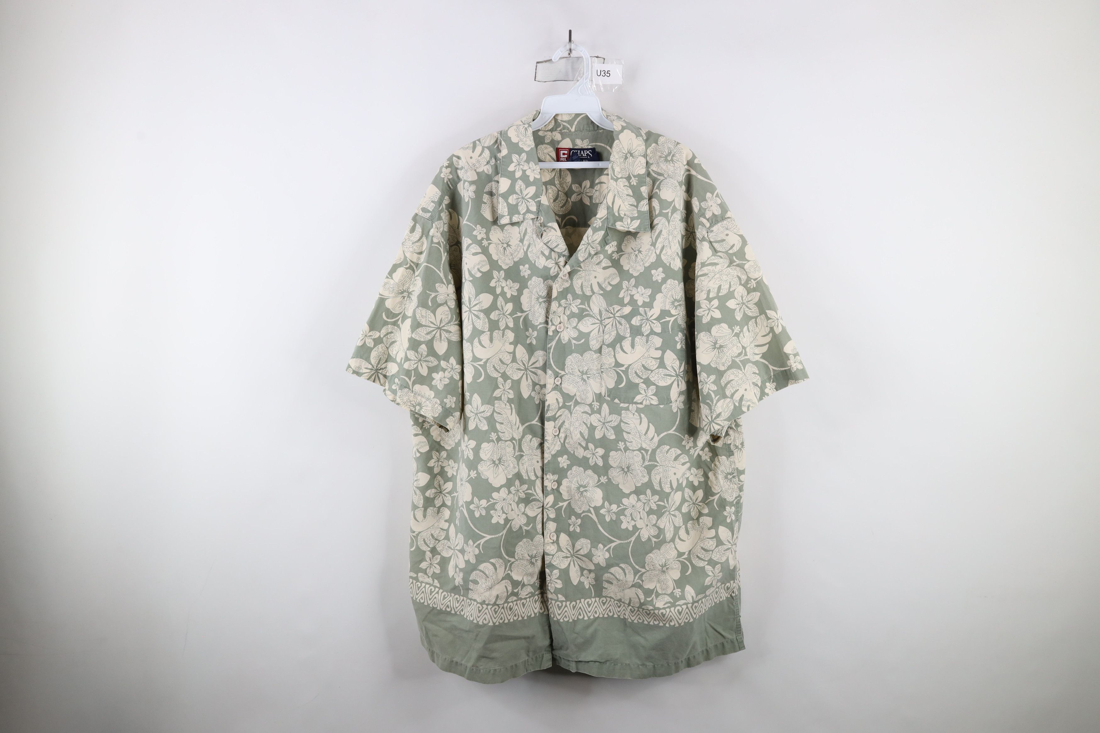 Polo Ralph Lauren Vintage 90s Chaps Ralph Lauren Collar Flower Button Shirt Size US XXL / EU 58 / 5 - 1 Thumbnail