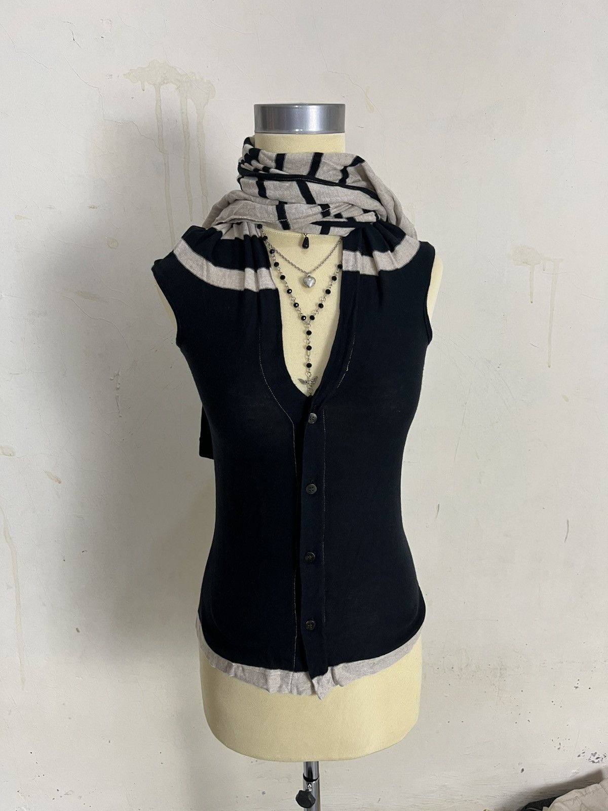 Y's Y's Yohji yamamoto Cardigan Scarf Knitt Size M / US 6-8 / IT 42-44 - 3 Thumbnail