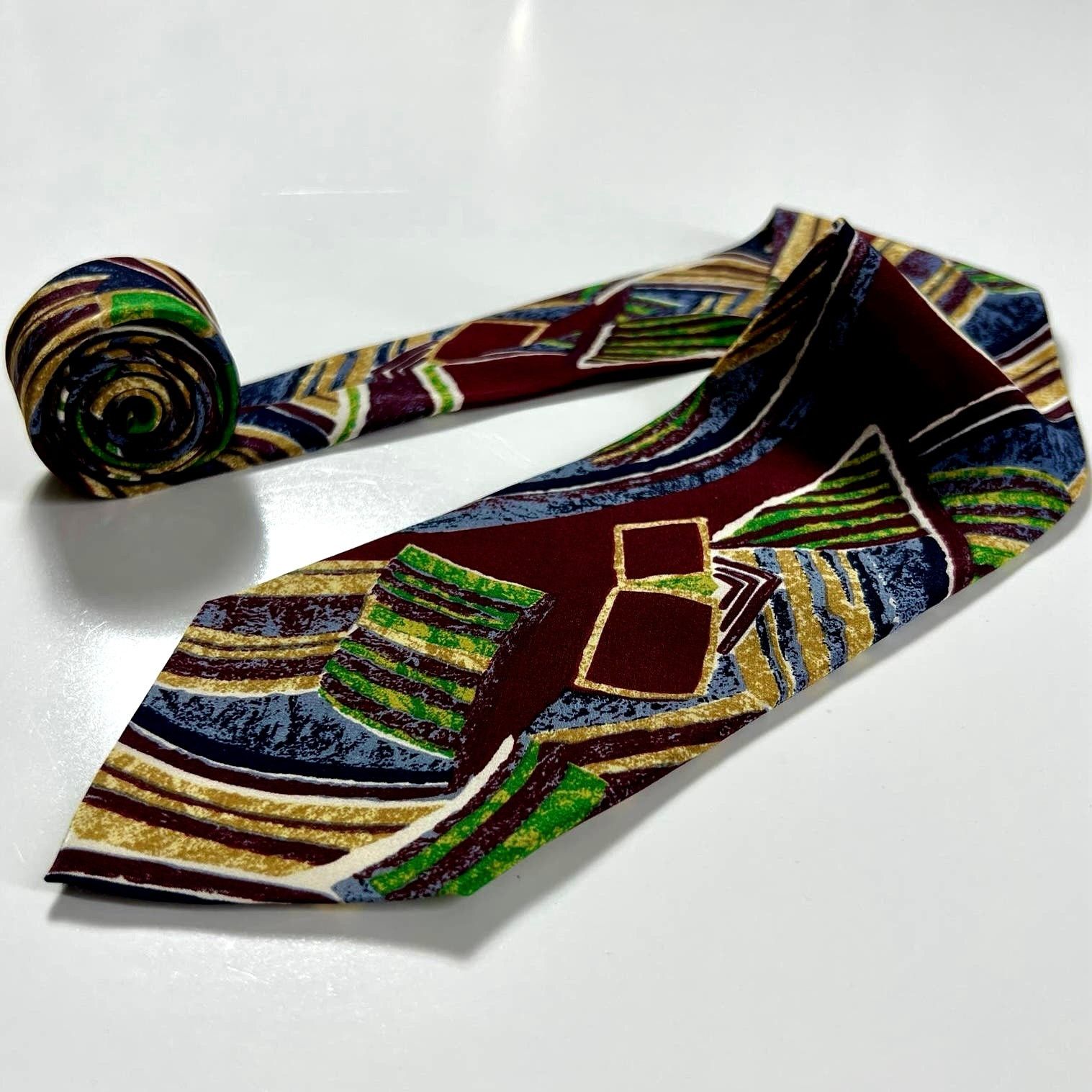 Pierre Balmain Pierre Balmain Men's Tie Blue Red 100% Silk Made In Italy Size ONE SIZE - 1 Thumbnail