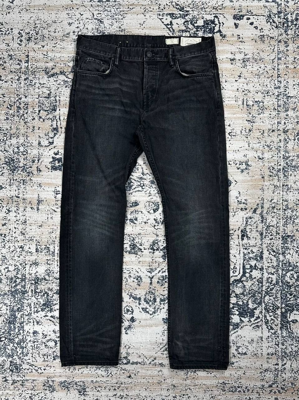 Allsaints Allsaints Dark Denim Iggy Fit Black Jeans Pants Faded Size US 34 / EU 50 - 1 Thumbnail