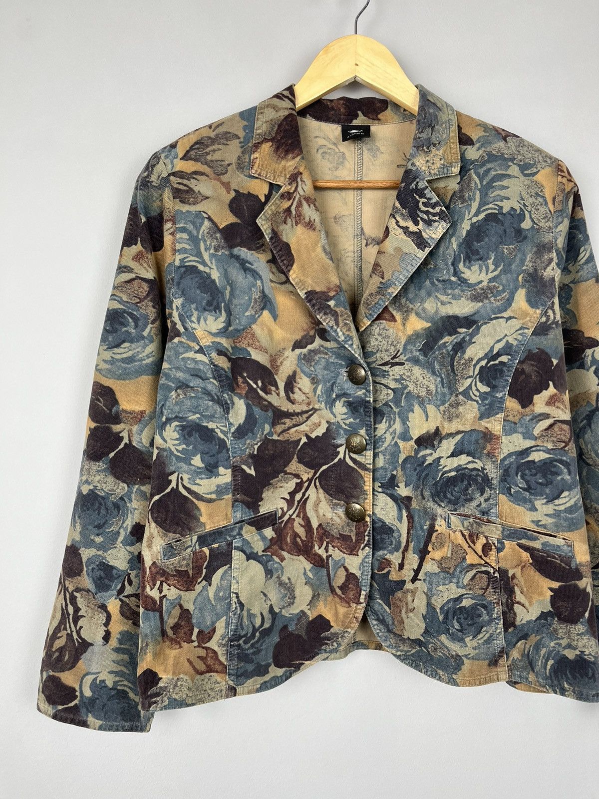 Vintage Vintage Rare Streetwear Y2K Floral Blazer Size L / US 10 / IT 46 - 4 Thumbnail