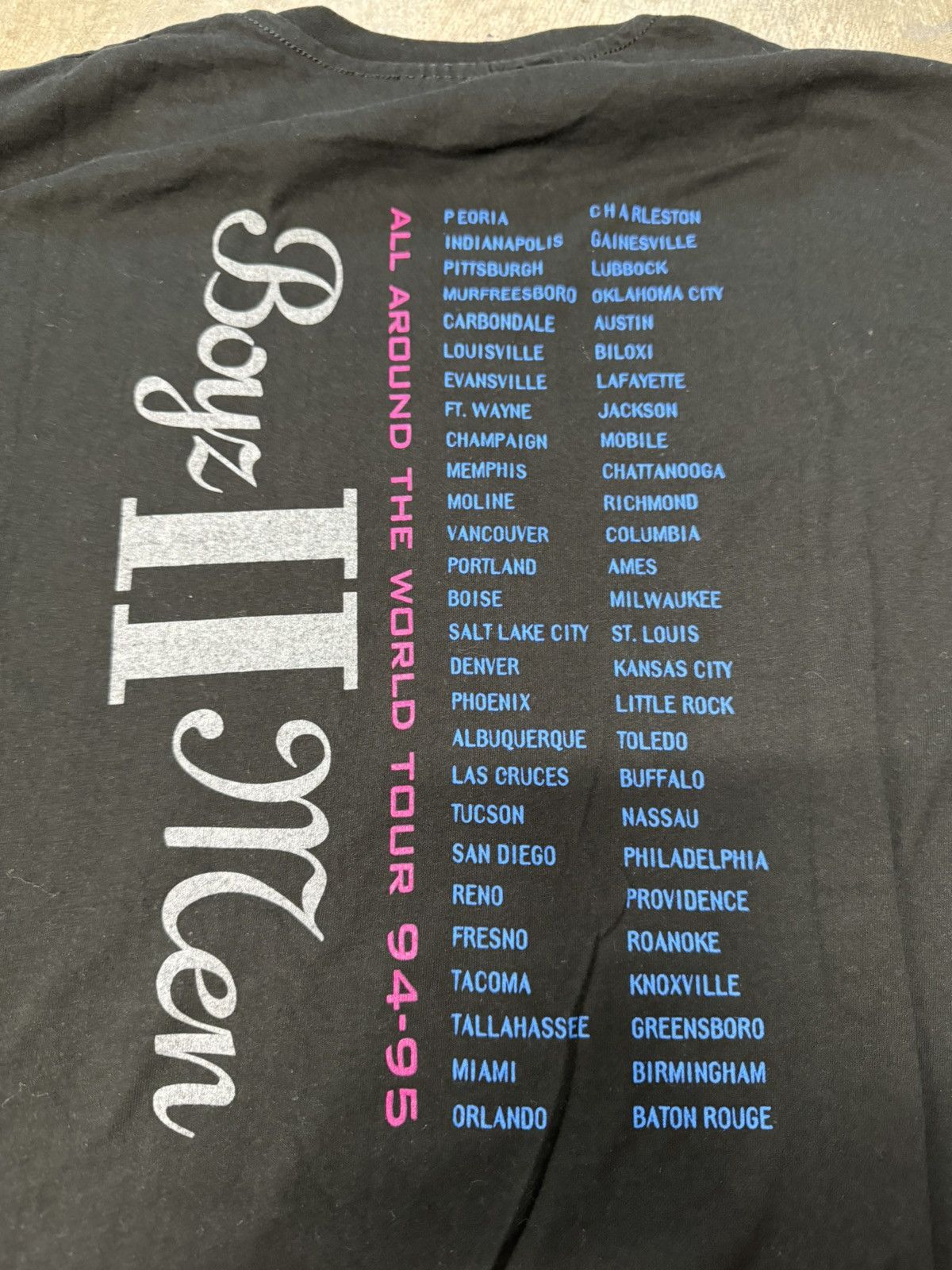 Band Tees Vintage 90s 1994 Boyz II Men World Tour Promo T-Shirt Size US XL / EU 56 / 4 - 8 Thumbnail