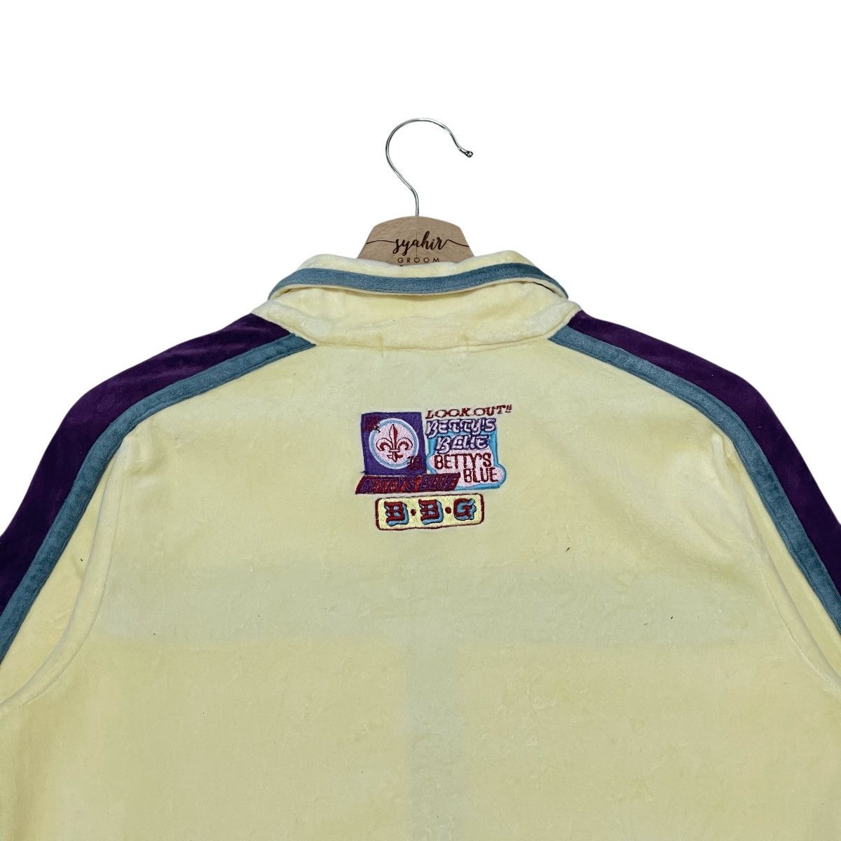 Japanese Brand Vintage 90’s Betty’s Blue Shinji Abe Velour Track Jacket Size US S / EU 44-46 / 1 - 15 Thumbnail