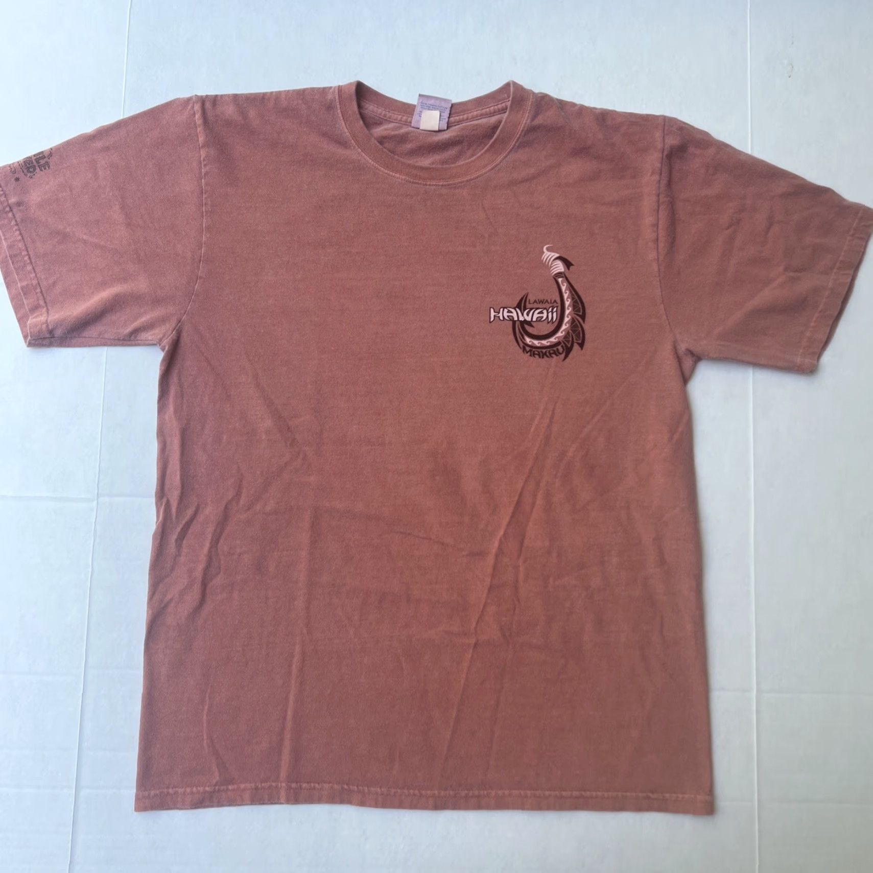 Vintage VINTAGE Crazy Shirts Shirt M Pink Hawaii Beach Bohemian Retro Nautical Tropical Lawaia Makau Graphic Print Short Sleeve Crew Neck Man Size US M / EU 48-50 / 2 - 2 Thumbnail