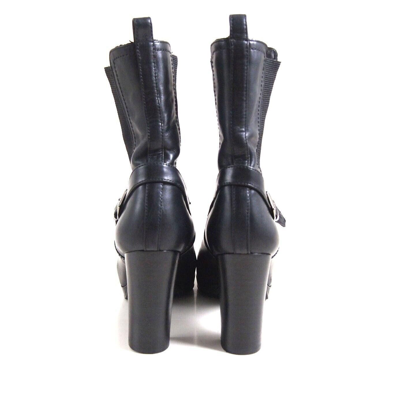 Sergio Rossi Sergio Rossi High Heel Boots Black Leather US 37.5 EU 7.5 Size US 7.5 / IT 37.5 - 5 Thumbnail