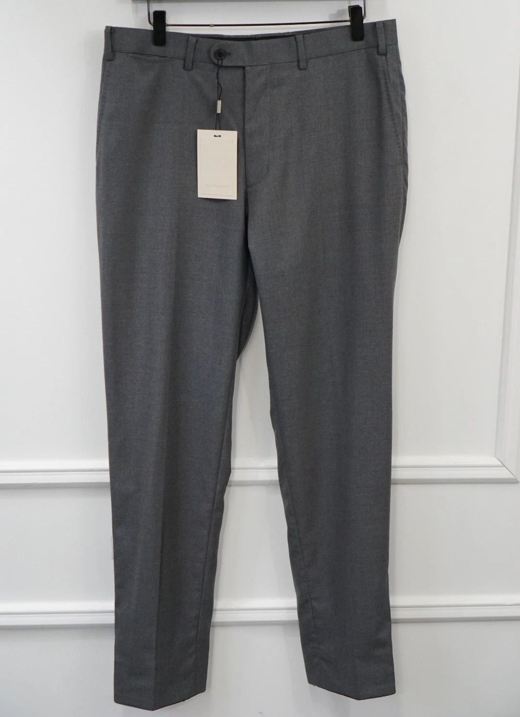 Suitsupply Men Suitsupply Trousers Lazio Wool Grey Size UK/US38 Size 38R - 1 Thumbnail