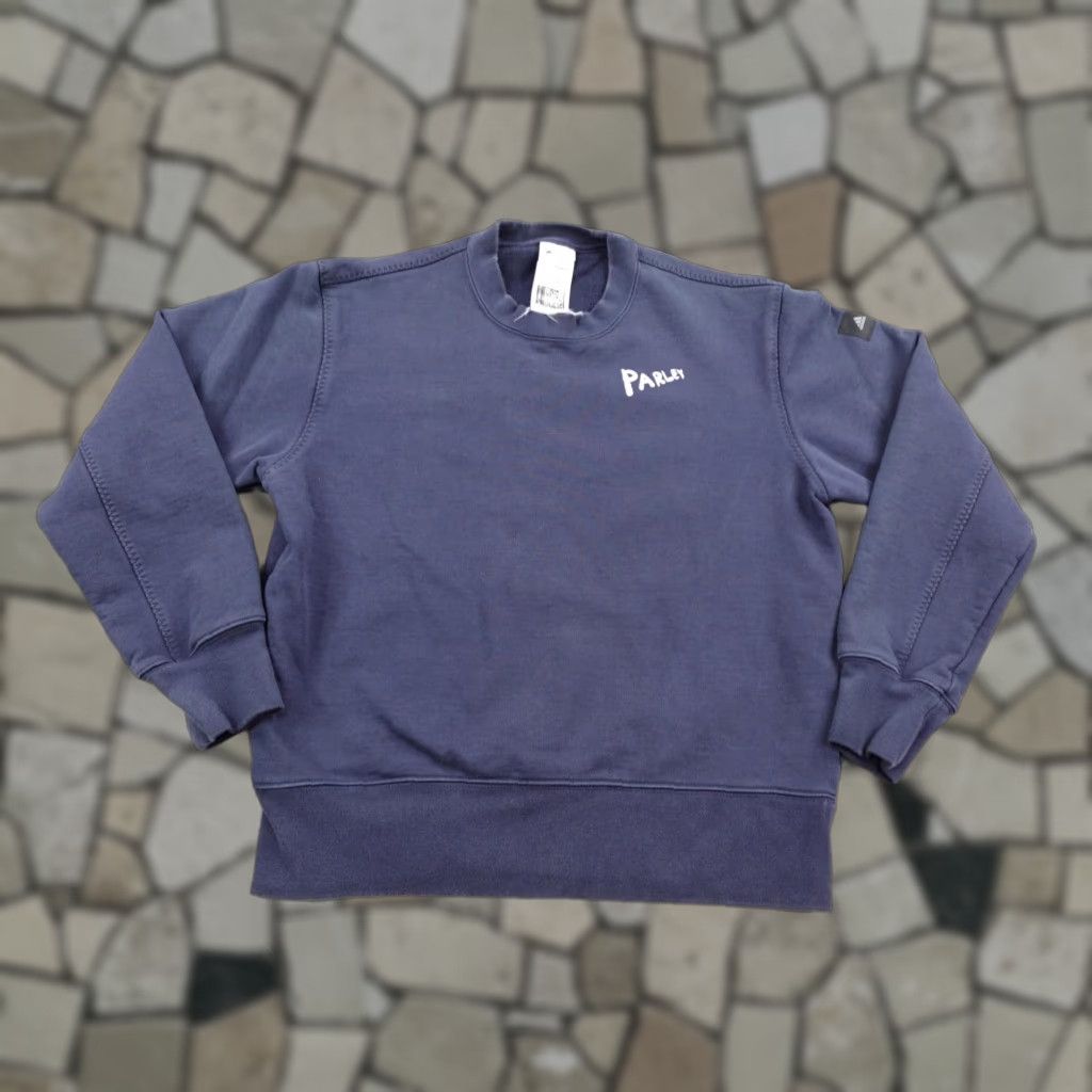 Adidas x Parley Sweatshirt Mens XS Blue Crewneck Pullover Sweater Organic Cotton