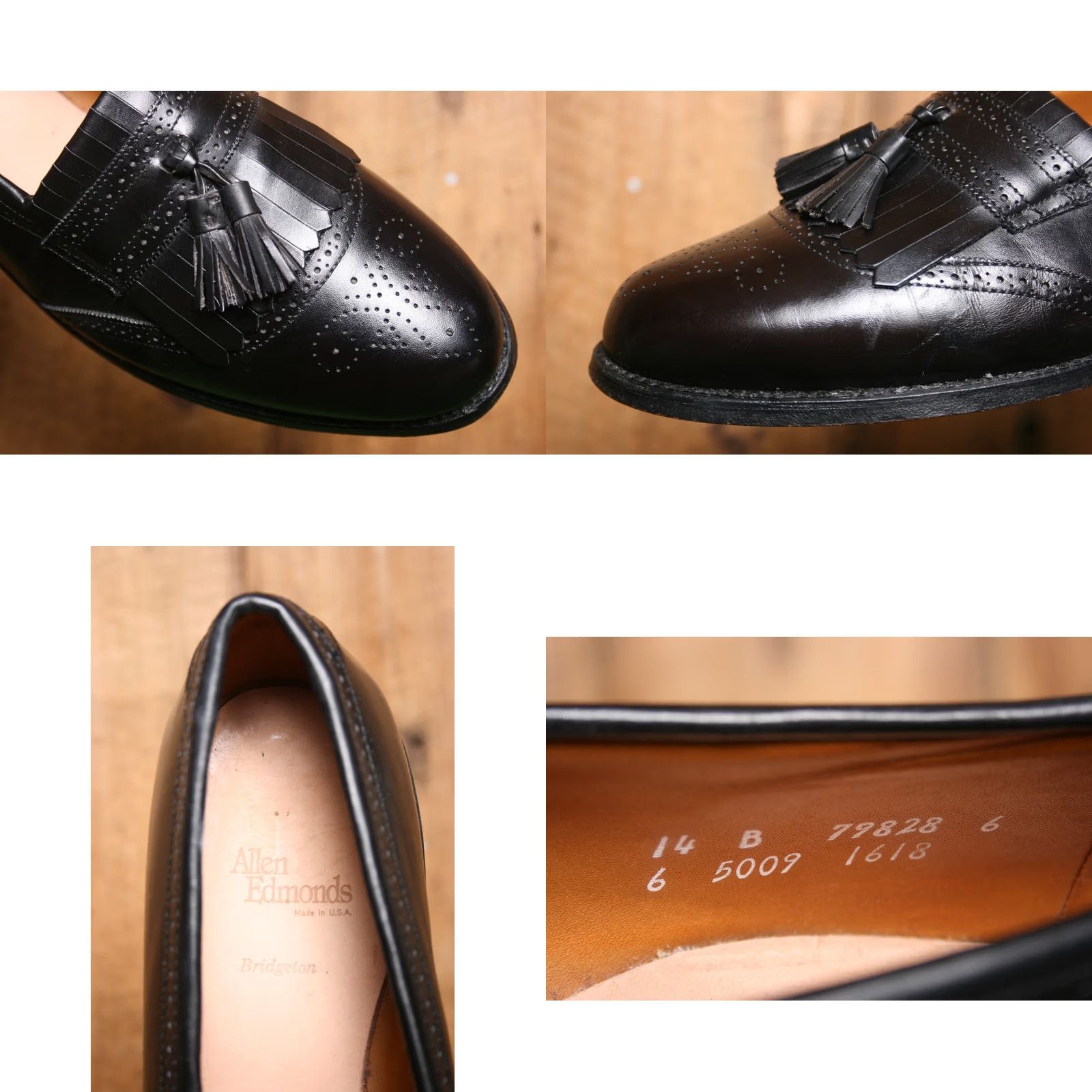 Allen Edmonds ALLEN EDMONDS Bridgeton Dark Oxblood Leather Brogue Kiltie Tassel Loafers 14B Men Dress Slip On Oxford Shoes Color Oxblood Width B Size US 14 Size US 14 / EU 47 - 8 Thumbnail