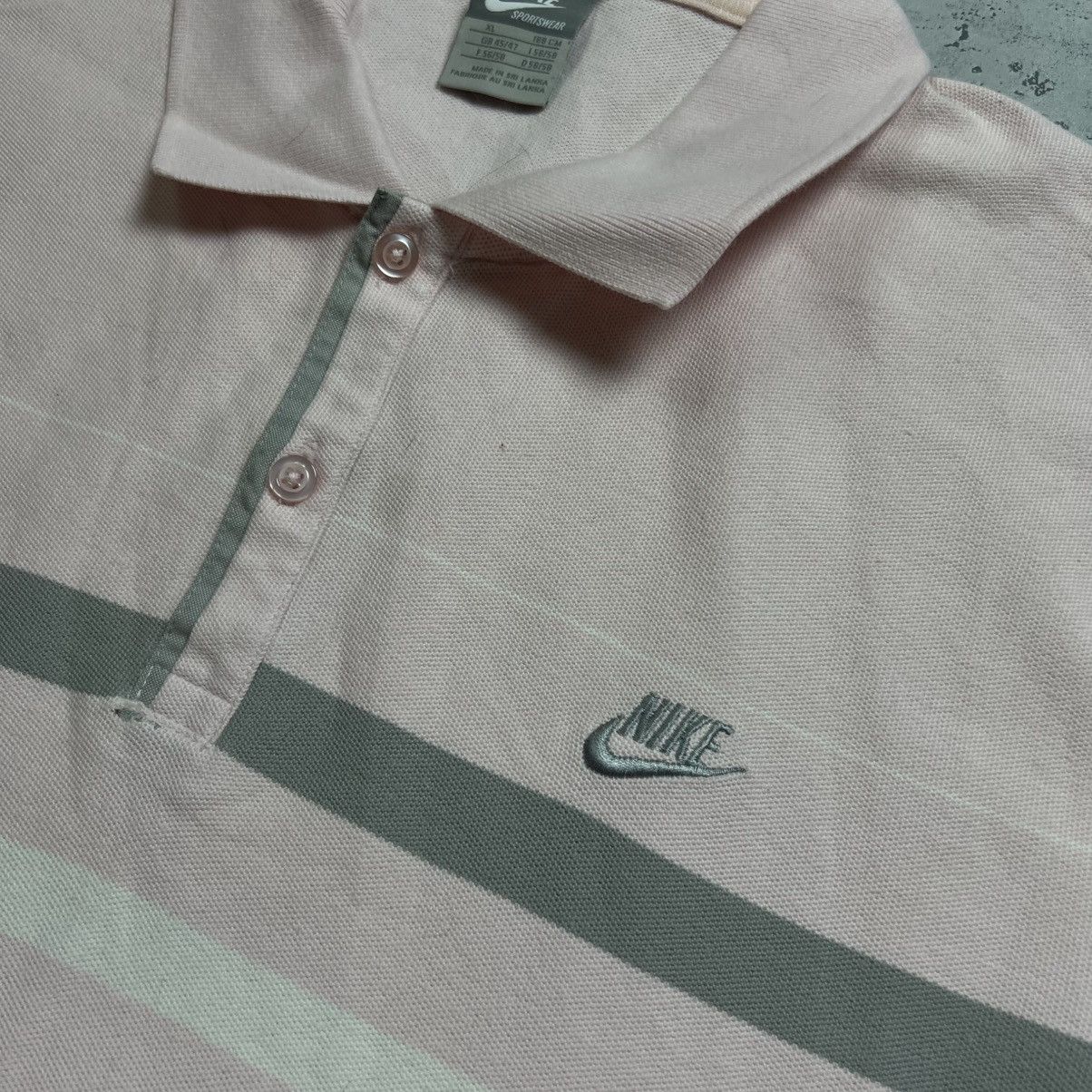 Nike 00s NIKE RETRO LOGO VINTAGE Y2K STRIPED BUTTON UP POLO SHIRT Size US L / EU 52-54 / 3 - 4 Thumbnail