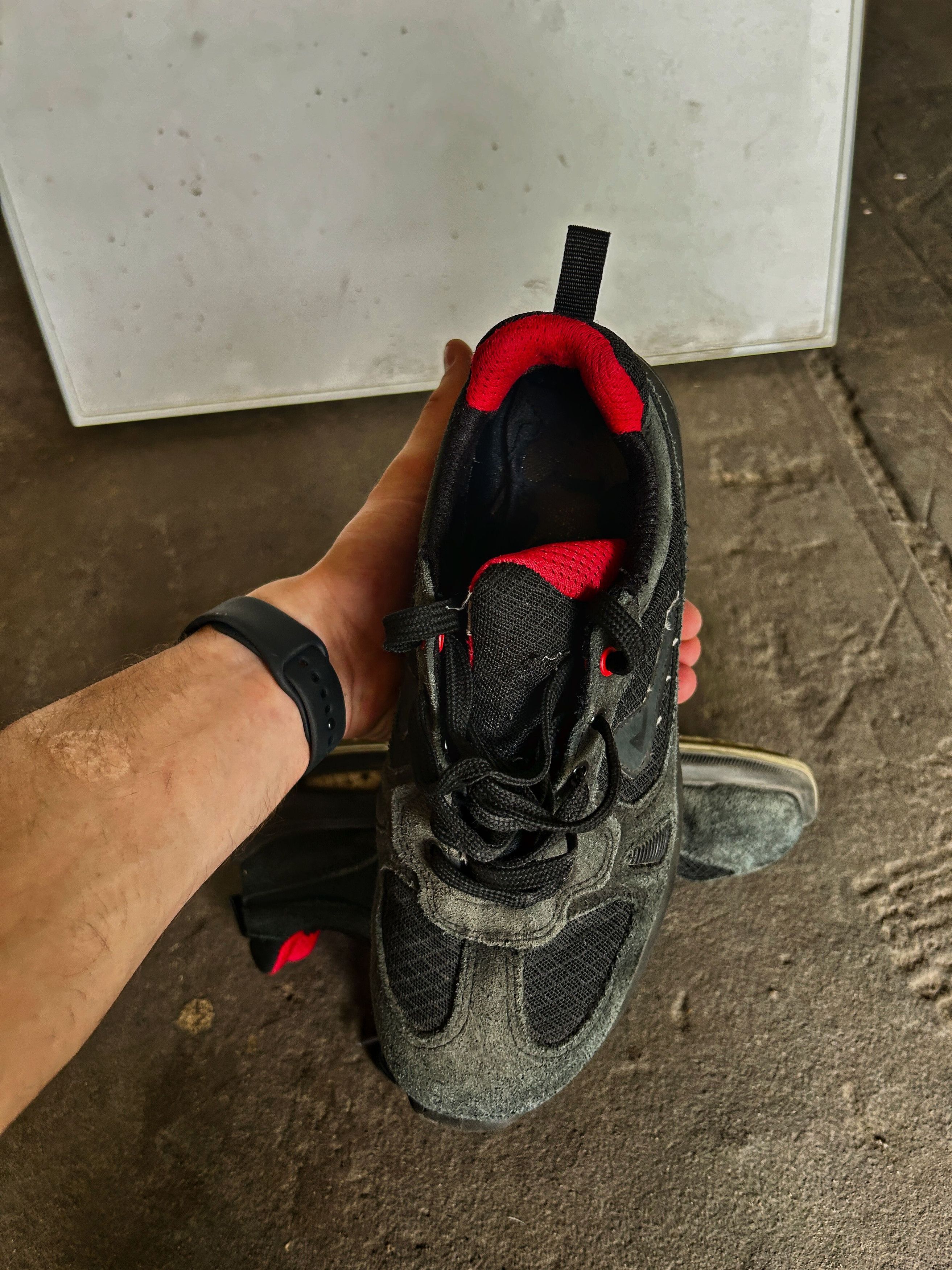 Vintage Black Sneakers Red Lining Chunky Y2K Streetwear Casual Size US 9 / EU 42 - 8 Thumbnail