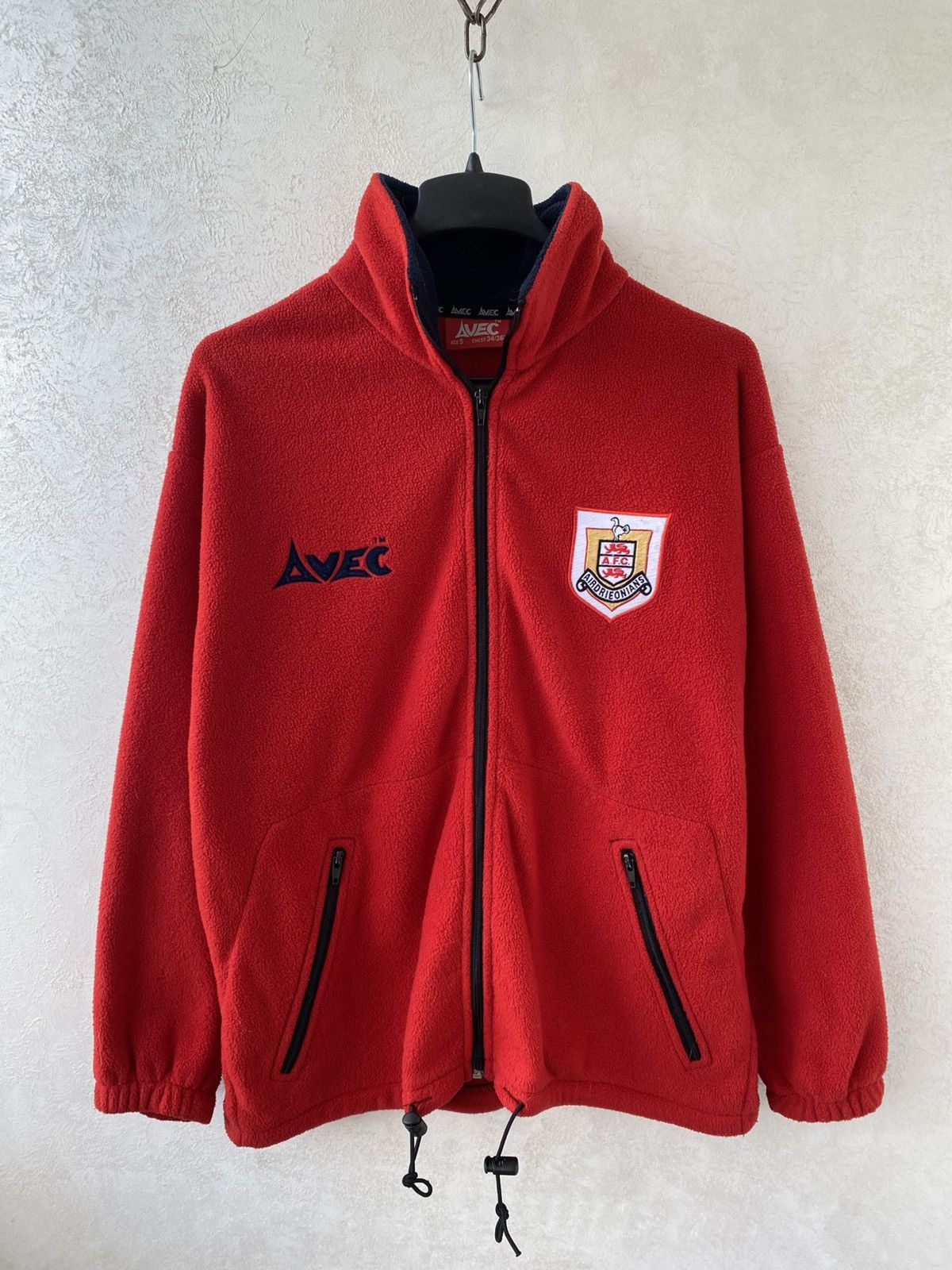 Other Vintage Airdrieonians FC Avec Fleece Soccer Training Jacket Size US S / EU 44-46 / 1 - 1 Thumbnail