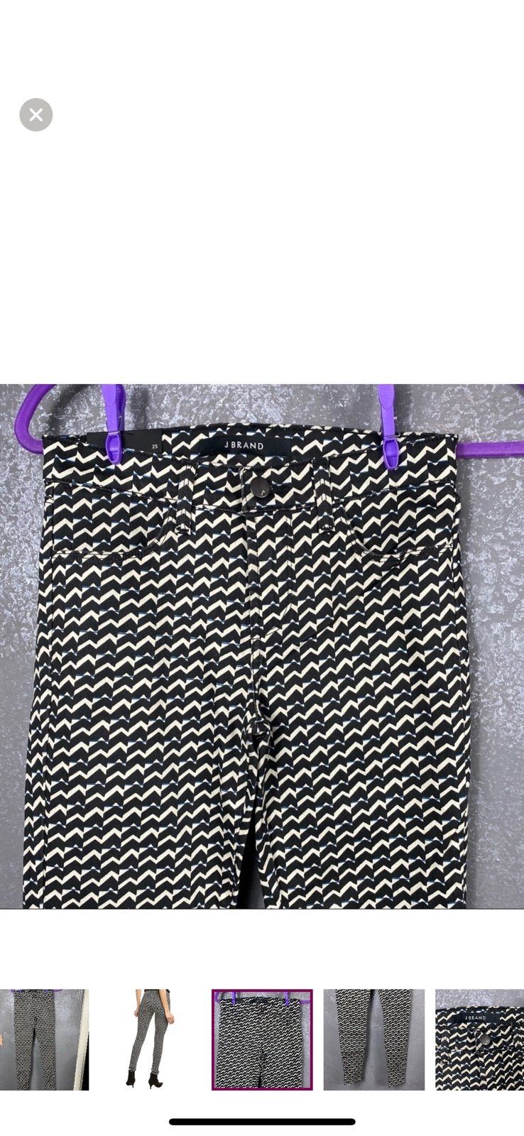 J Brand J Brand Berlin Print Super Skinny Jean mid rise geometric b Size 25" / US 0 / IT 36 - 5 Thumbnail