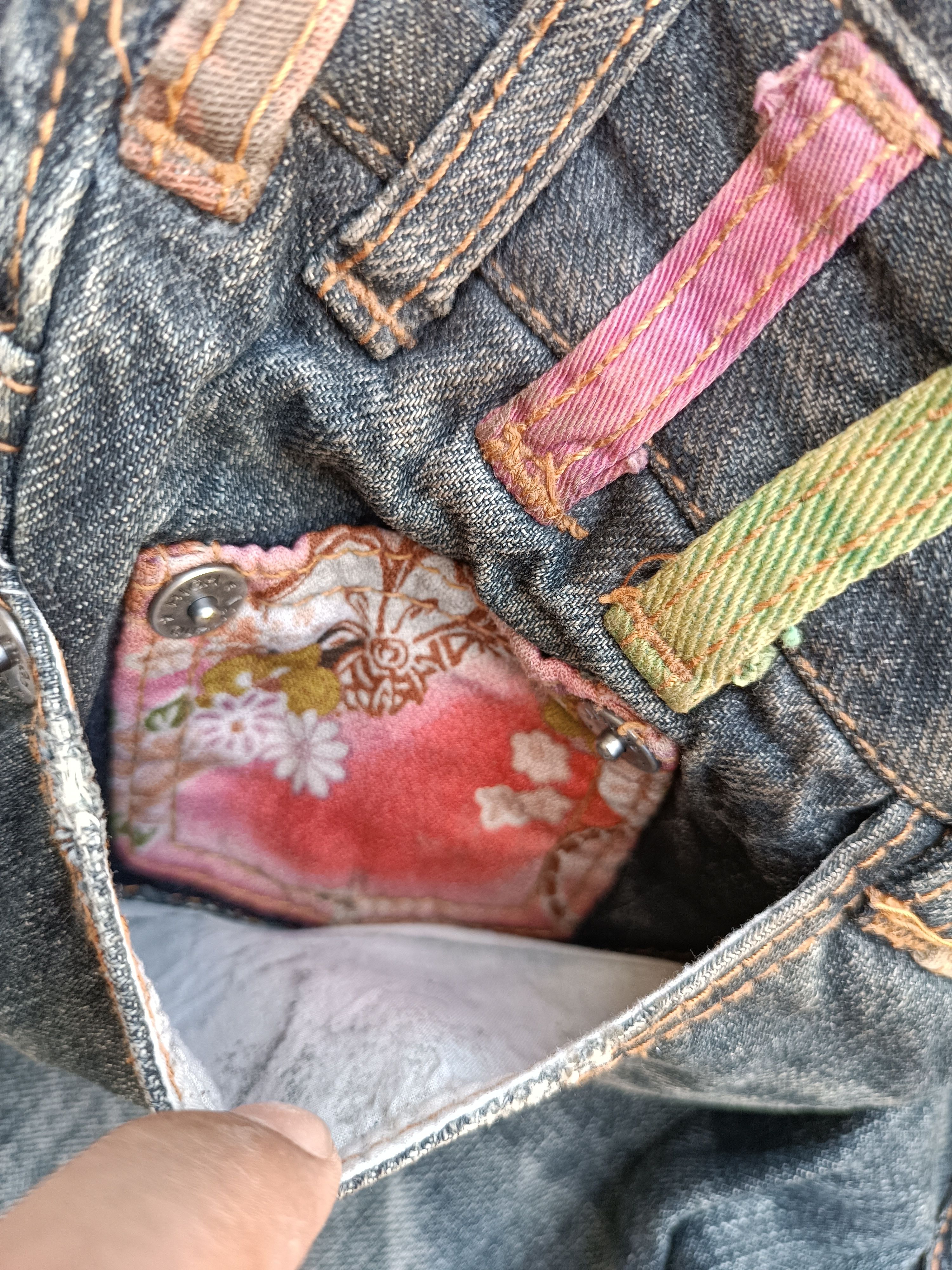 Hysteric Glamour × Japanese Brand × PPFM SICK🔥Nylaus Double Waist Floral Theme Denim E266 Size US 30 / EU 46 - 19 Thumbnail