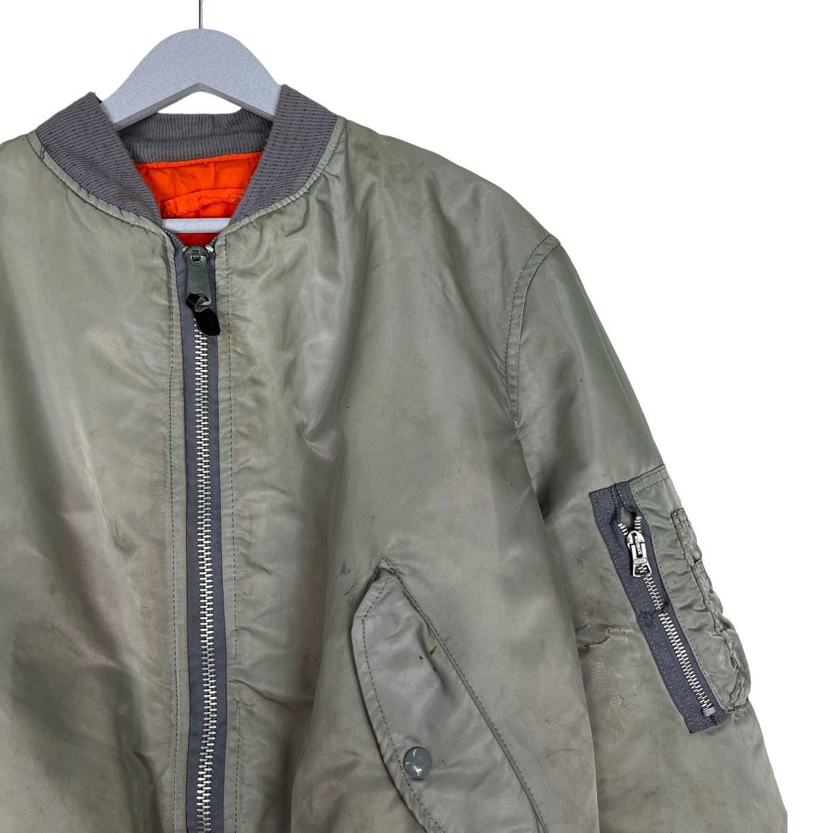 Alpha Industries 🔥 RIOT VINTAGE ALPHA REVERSIBLE BOMBER JACKET MADE IN USA Size US L / EU 52-54 / 3 - 6 Thumbnail