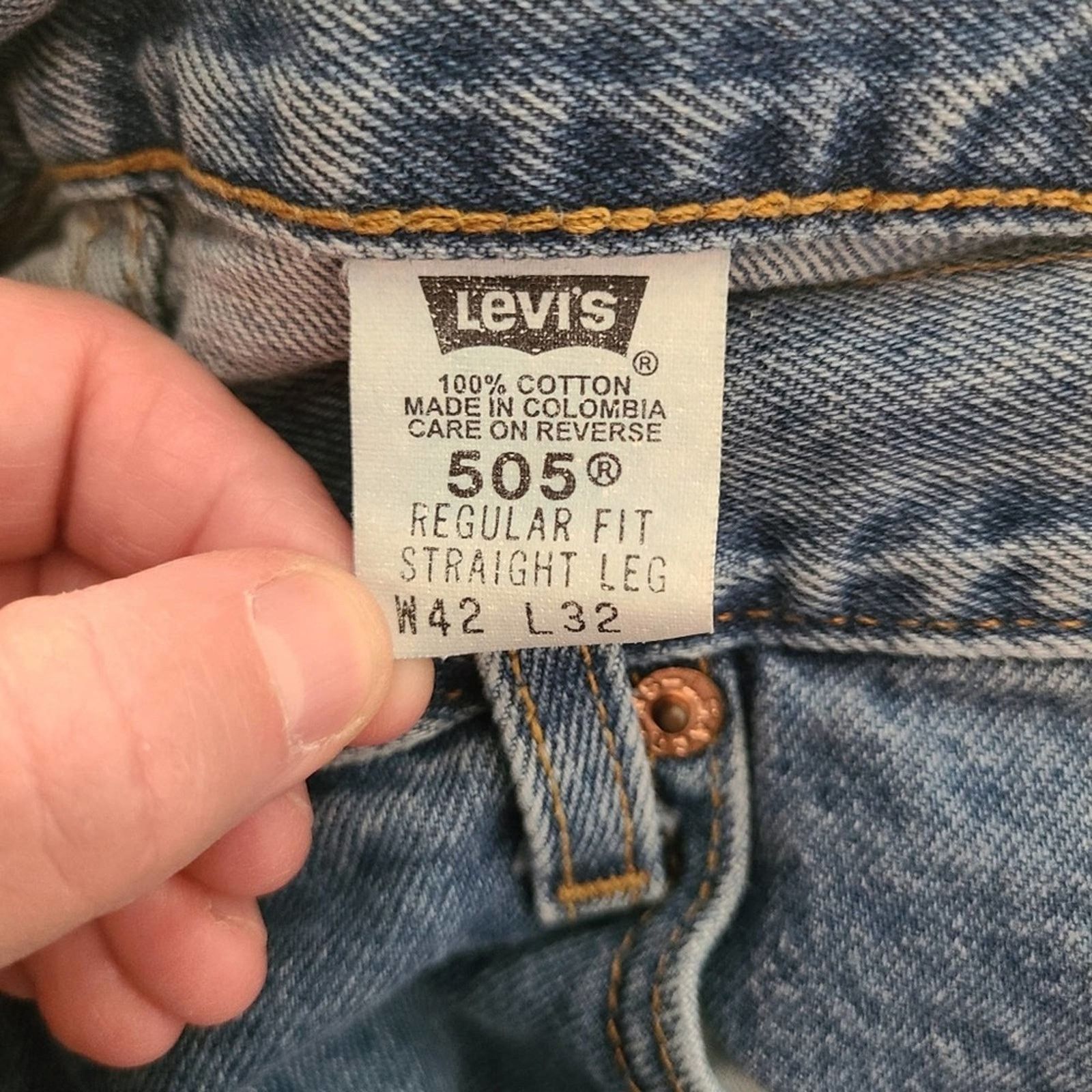 Levi's Levi's 505 Straight Leg Regular Fit Jeans Size US 42 / EU 58 - 2 Thumbnail