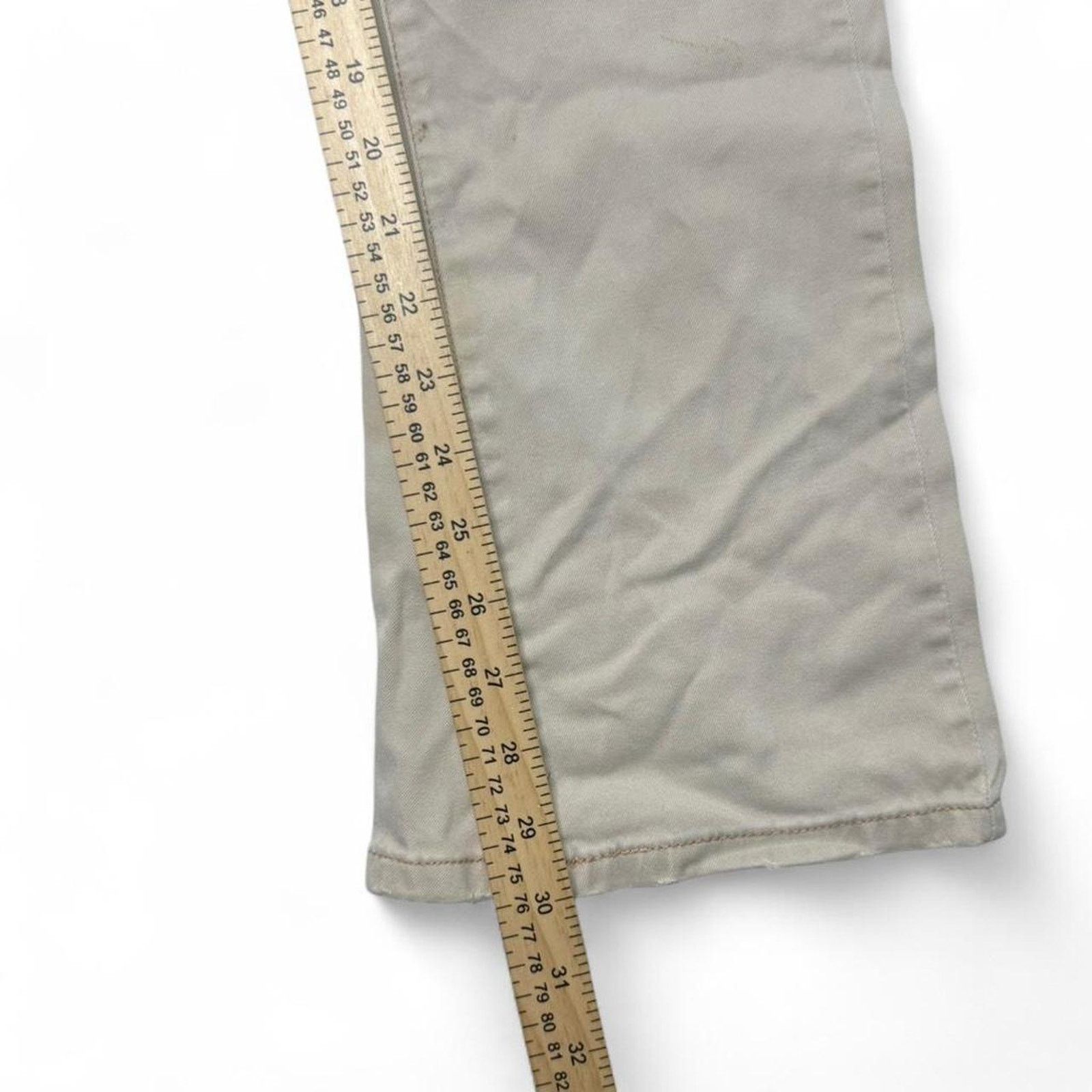 Levi's Khaki Vintage 2000s Y2K Super Low Rise Levis Flared Size 5 Size 27" / US 4 / IT 40 - 6 Thumbnail