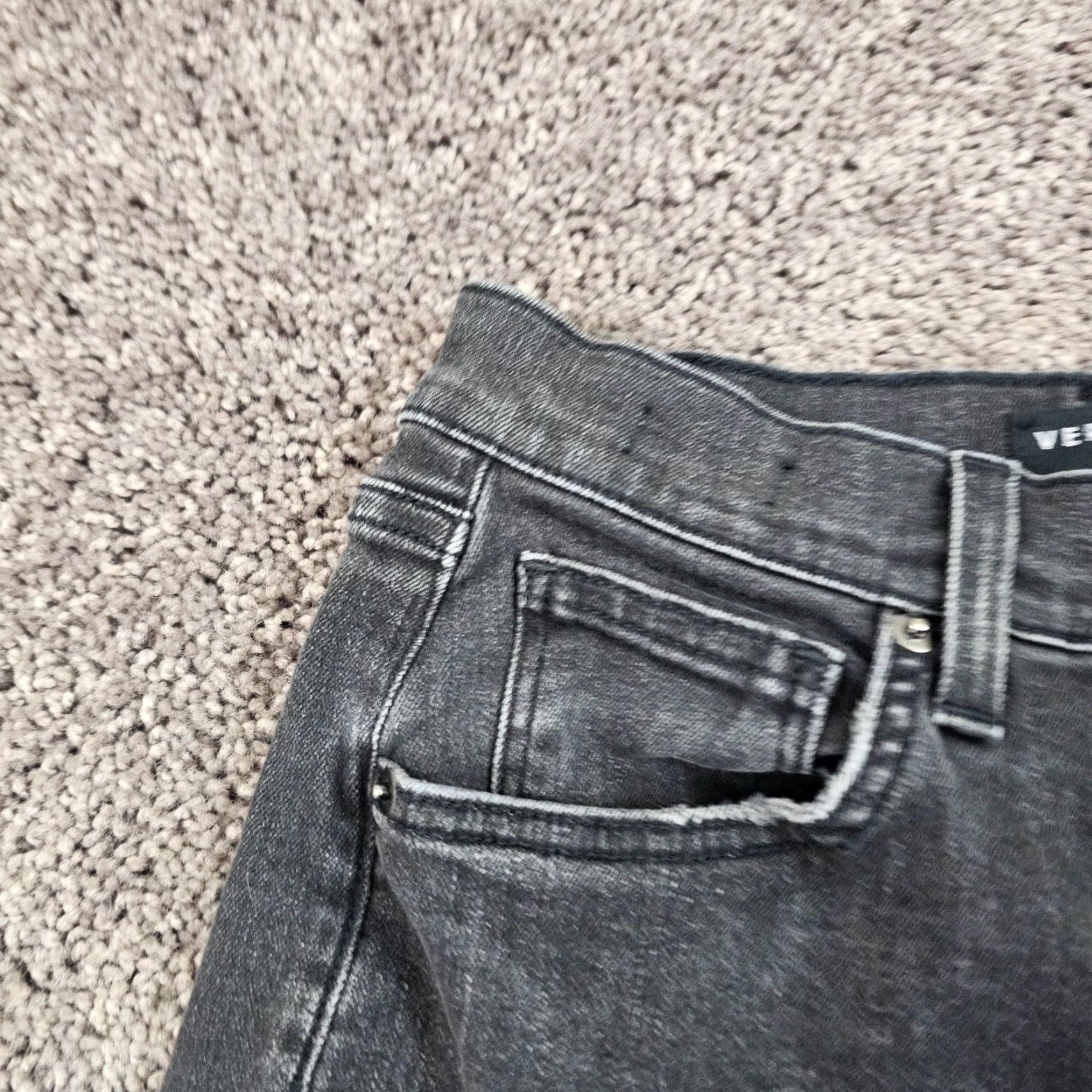 Veronica Beard VERONICA BEARD Jeans Womens 24 Black Distressed Boyfriend Mid Rise Denim Benzi 25x27 Size 27" / US 4 / IT 40 - 3 Thumbnail