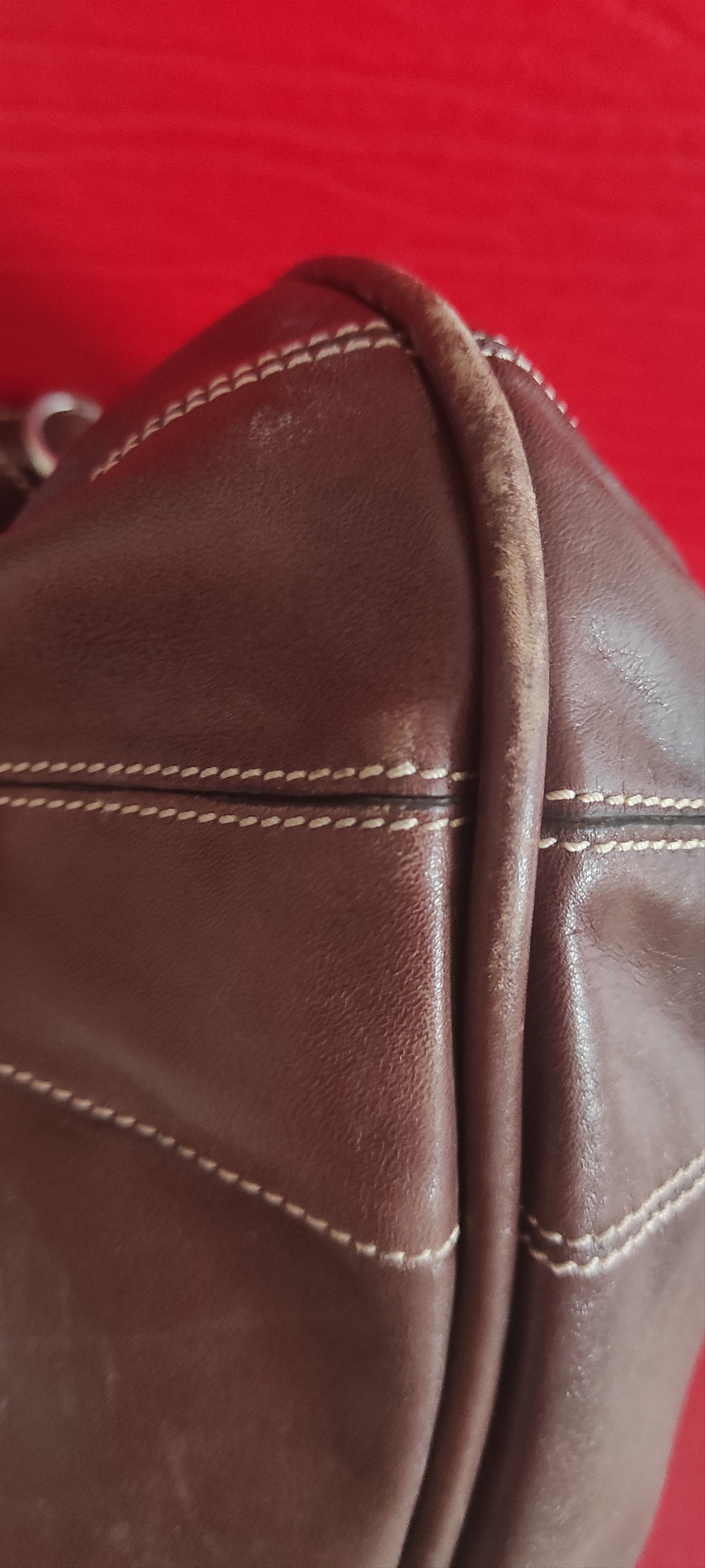 Hogan Hogan Vintage Cognac Brown Leather Shoulder Bag Made Italy Size ONE SIZE - 21 Thumbnail