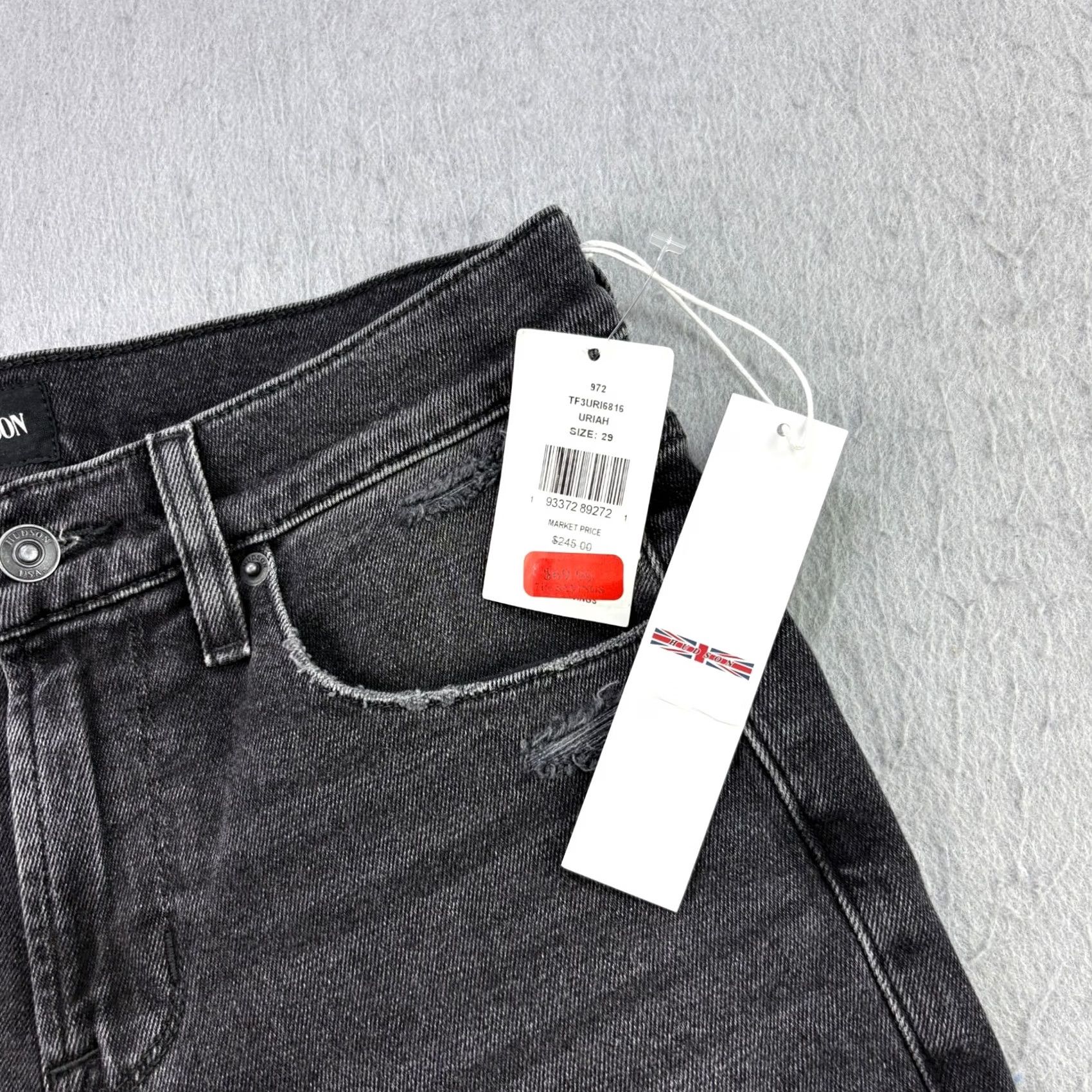 Hudson Hudson Jeans Mens 29x33 Black Ethan Biker Skinny Distressed Denim Stretch NEW Jeans Mens 29 33 Black Denim Distressed Stretch Skinny Biker Hudson Size US 29 - 3 Thumbnail