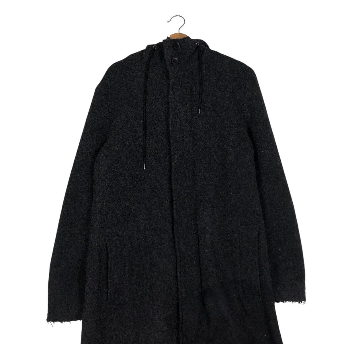 Ground Y 🔥RICH BLACK MOHAIR WOOL LONG JACKET GROUNDY YOHJI YAMAMOTO Size US M / EU 48-50 / 2 - 6 Thumbnail