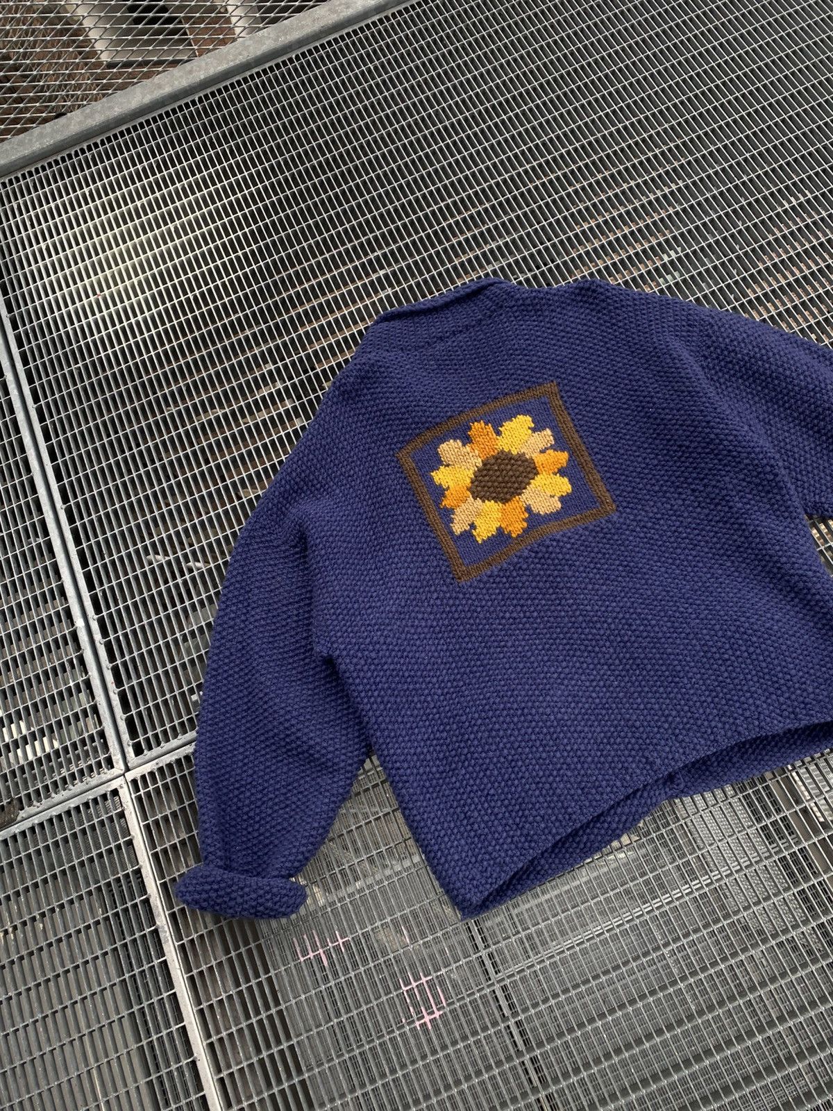 Handmade Vintage 90s Pachamama Handmade Wool Knitted Cardigan Size US M / EU 48-50 / 2 - 4 Thumbnail